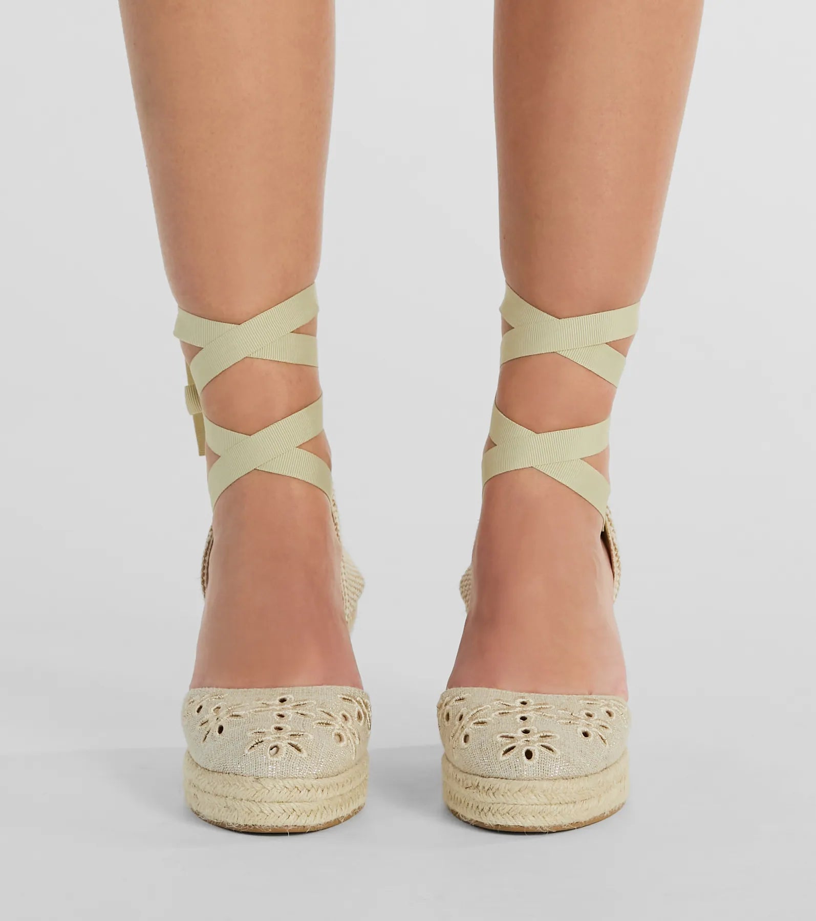 Feeling Cute Flower-Detail Espadrille Wedges