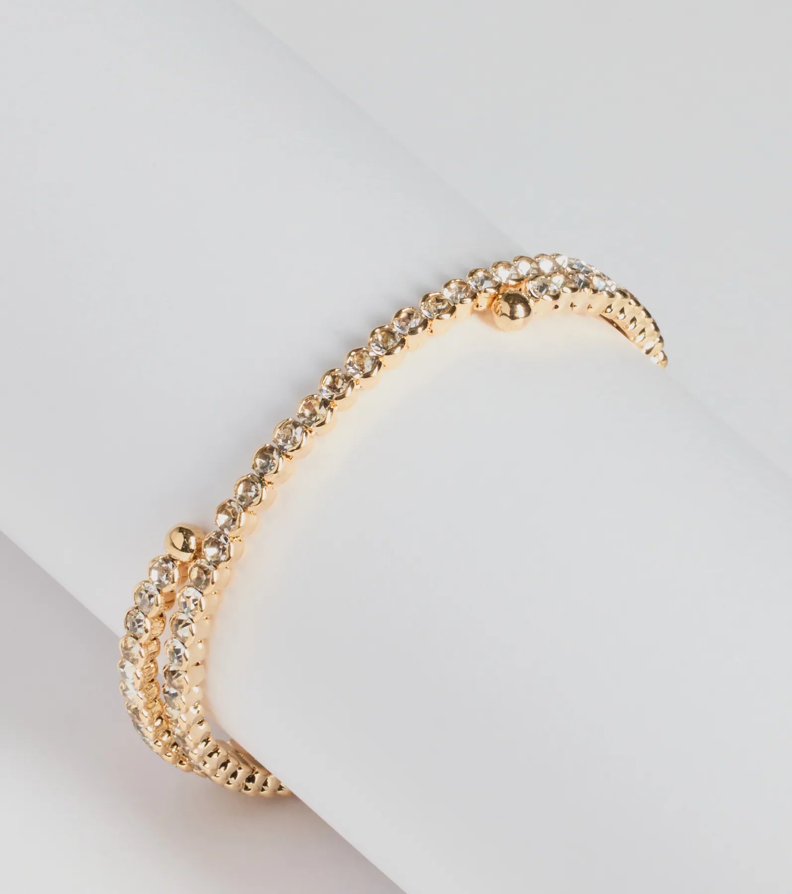 Ideal Glam Rhinestone Coil Bracelet