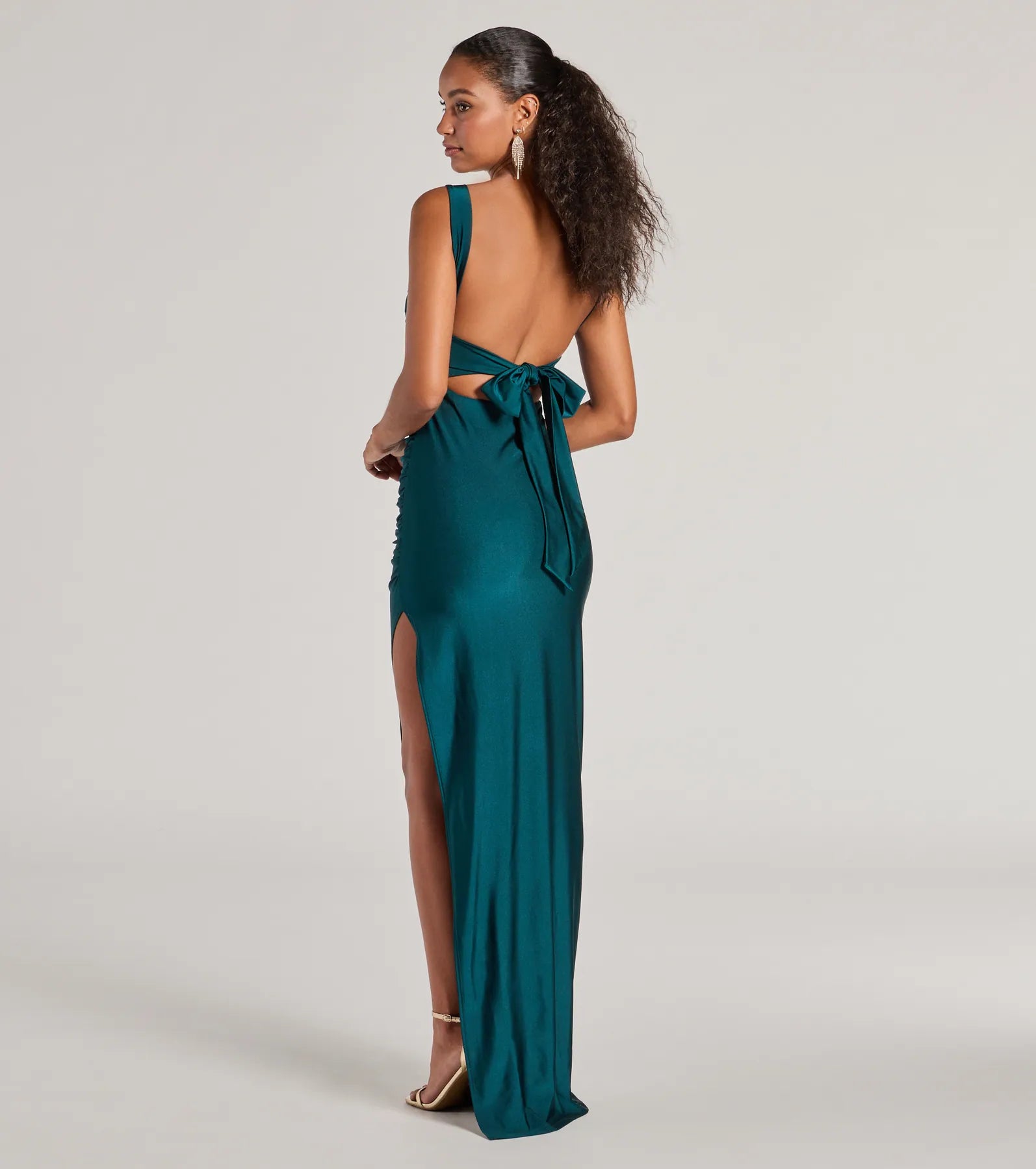 Aliza Backless High Slit Slim-Fit Formal Dress