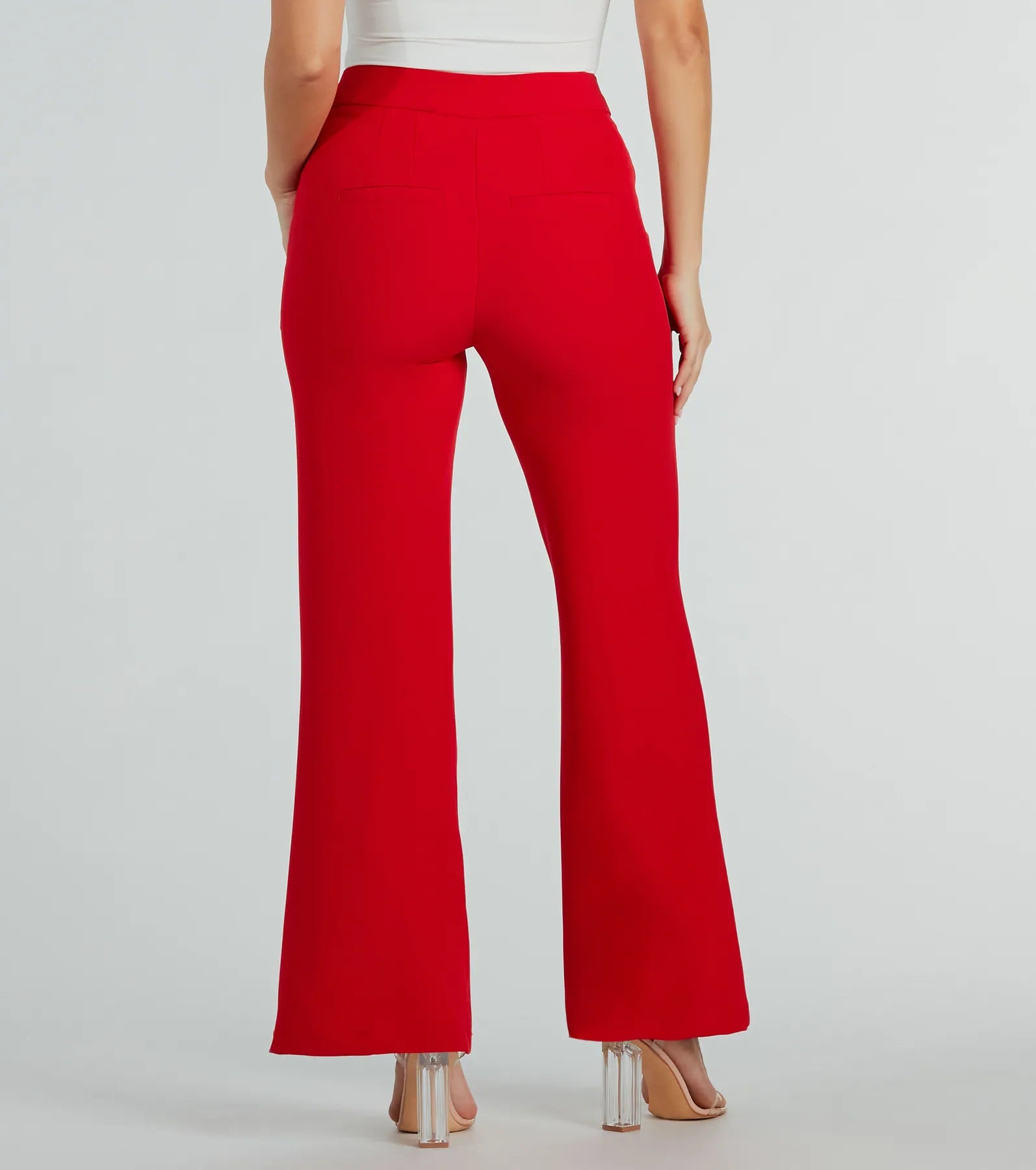 Perfectly Chic High Waist Straight-Leg Trouser Pants