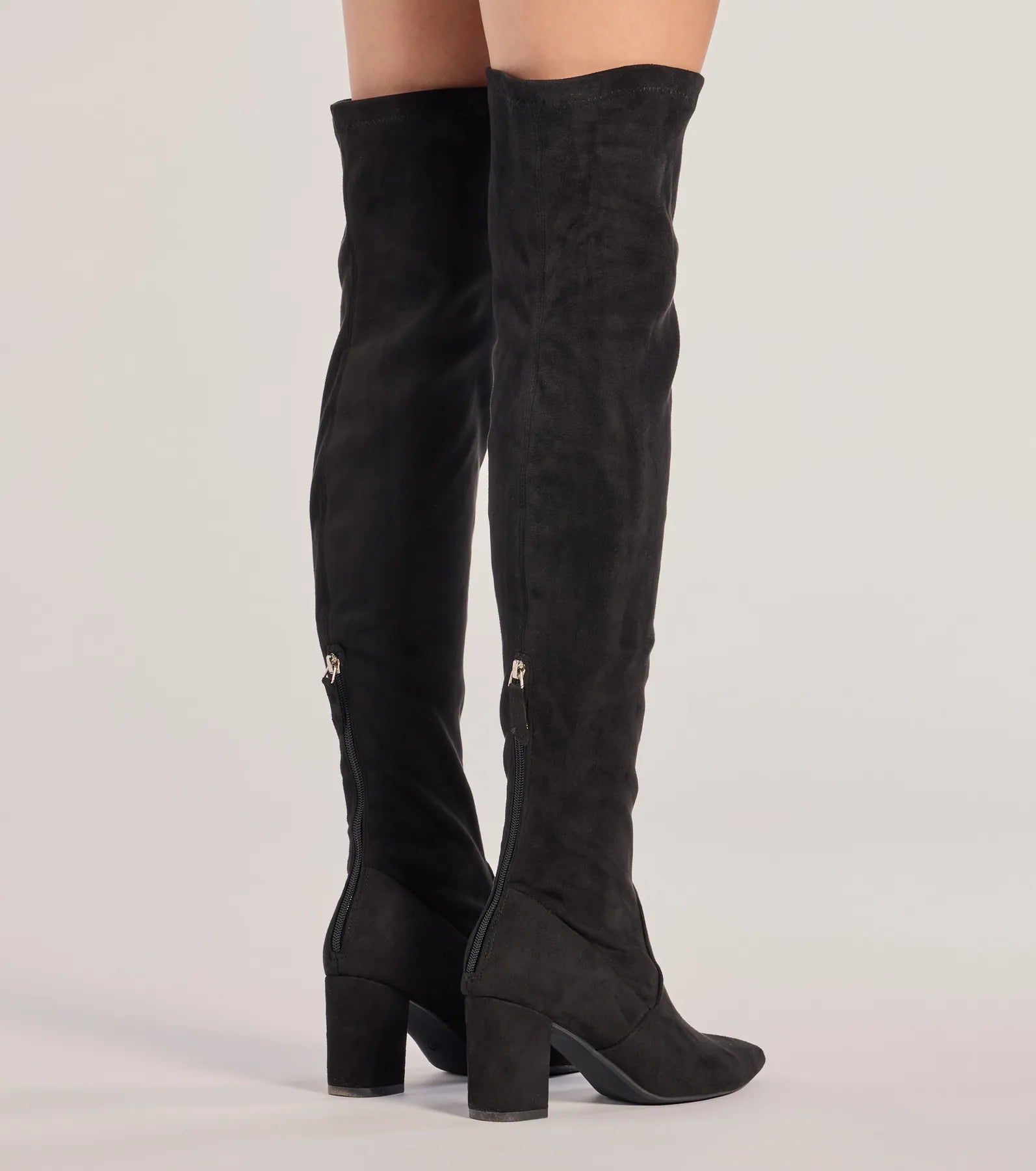 Feelin' Fab Faux Suede Over-The-Knee Boots