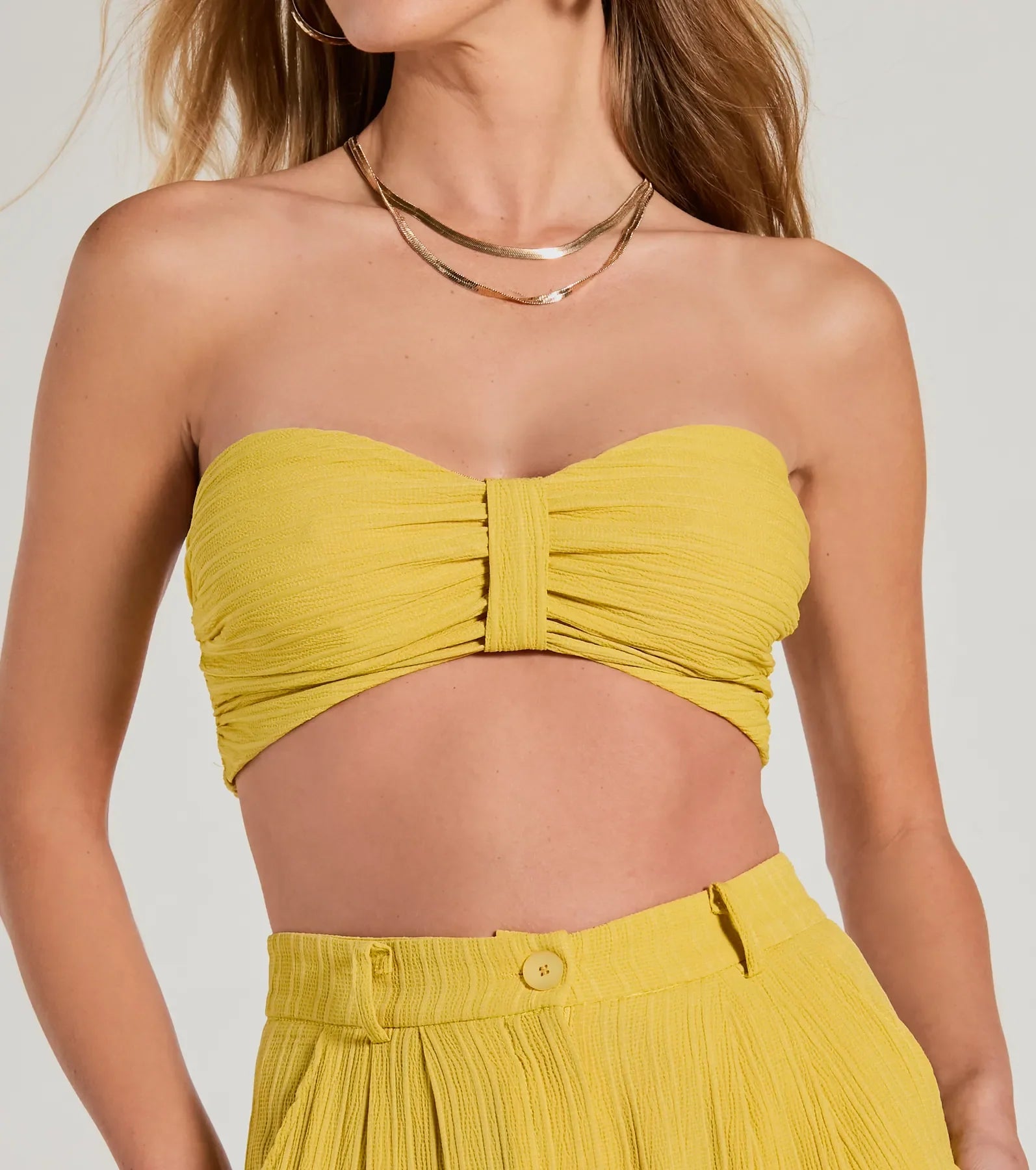 Endless Vacay Strapless Tube Crop Top