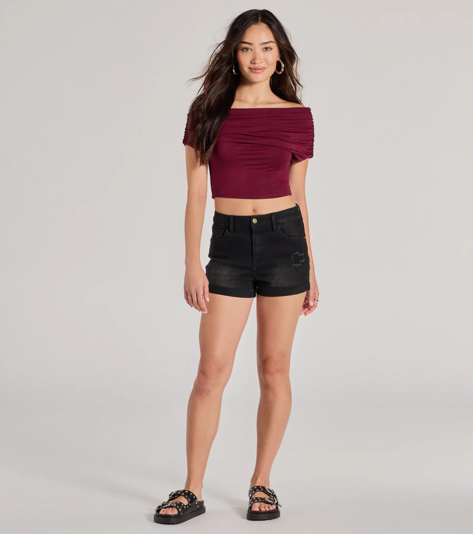 Modern Chic One-Shoulder Crop Top