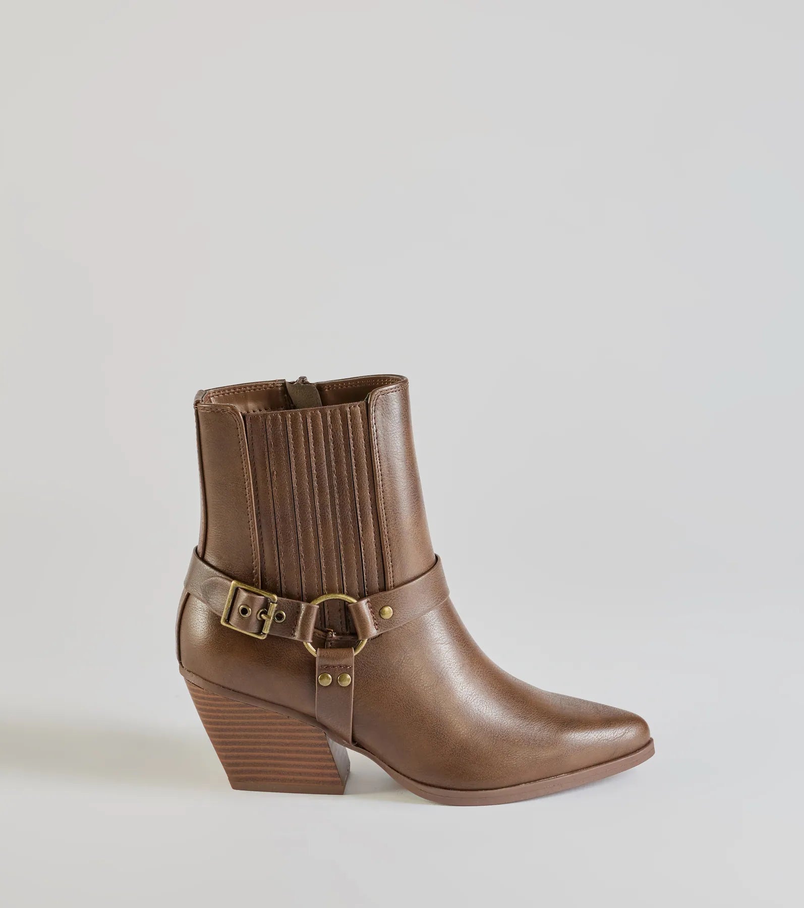 Sleek Strut Moto Western Ankle Booties