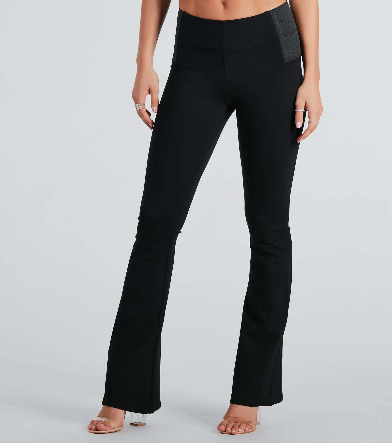 Flair For Fashion High-Rise Ponte Pants