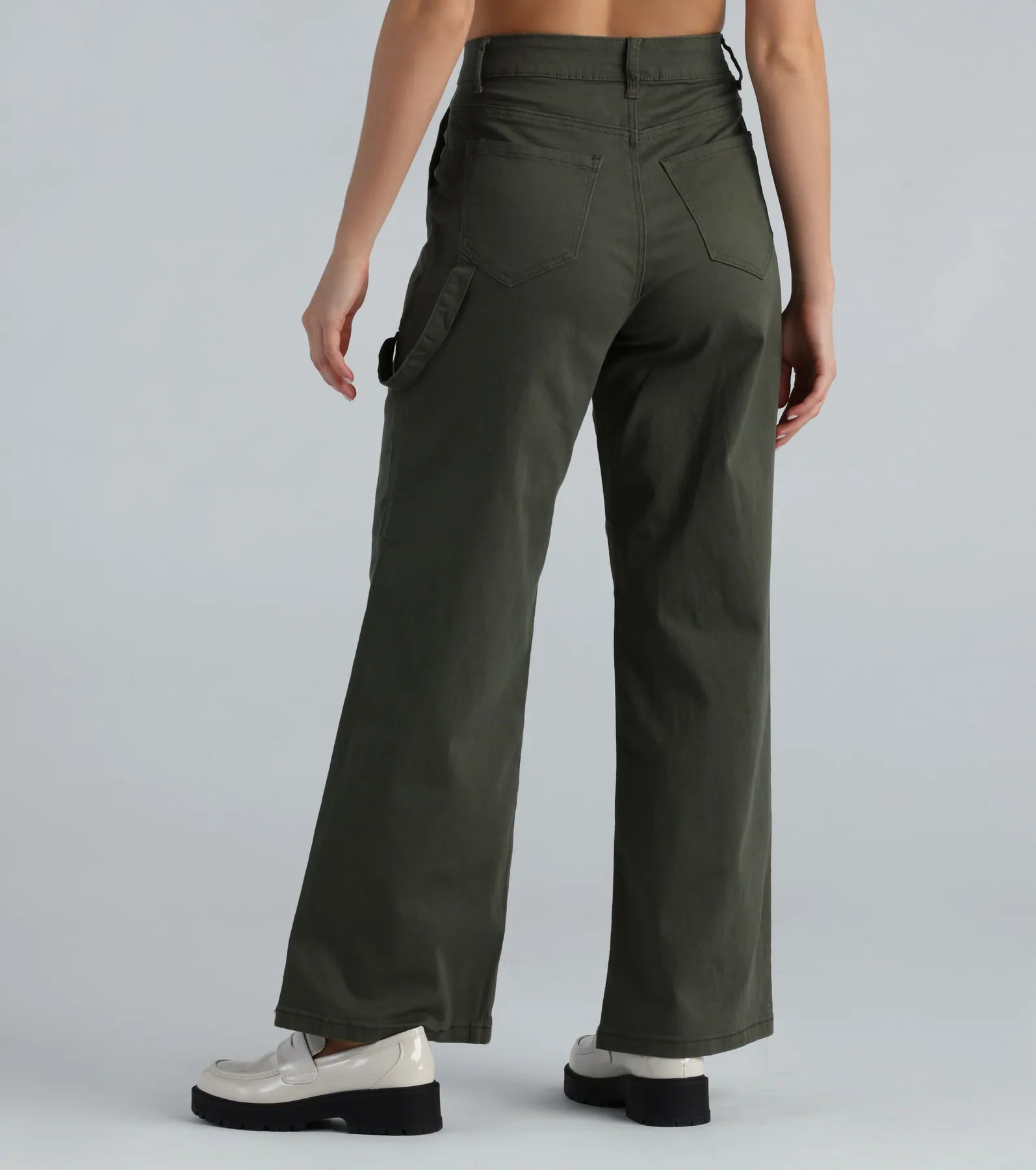 High-Rise Wide-Leg Carpenter Pants