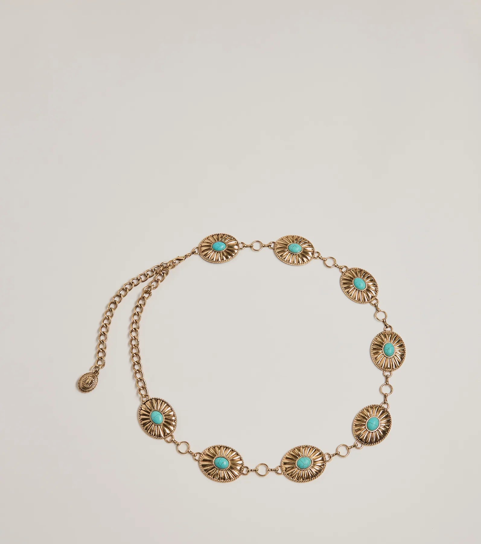 Western Glam Concho Chain Stone Belt