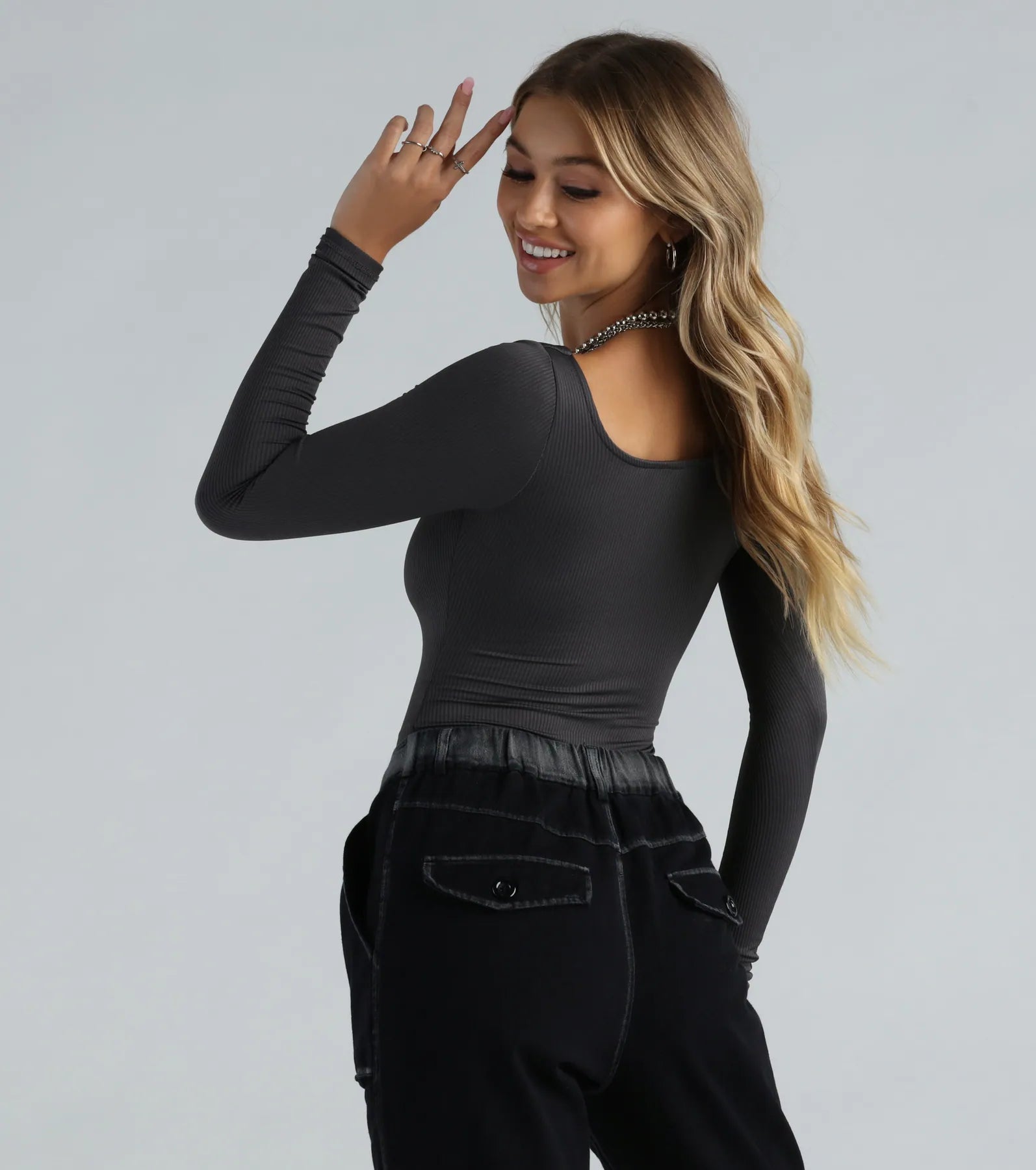 Flawless Vibes Smooth Knit Long Sleeve Bodysuit