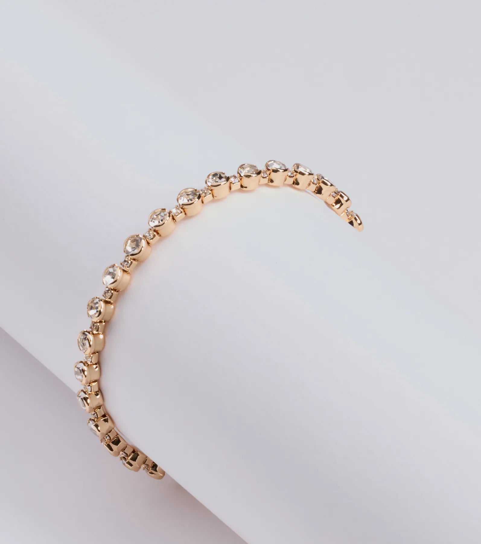 Timelessly Luxe Rhinestone Memory Wire Bracelet