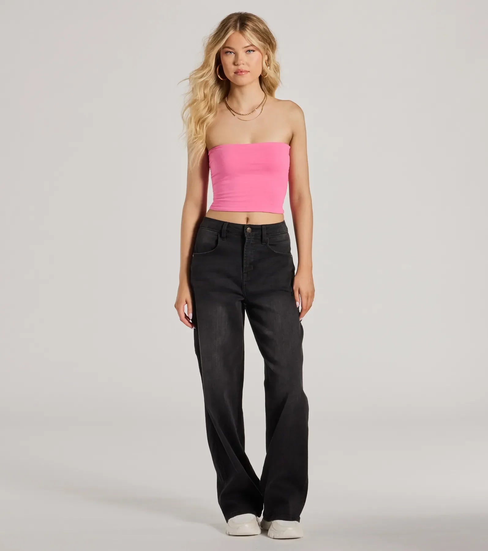 Daytime Perfect Strapless Tube Crop Top