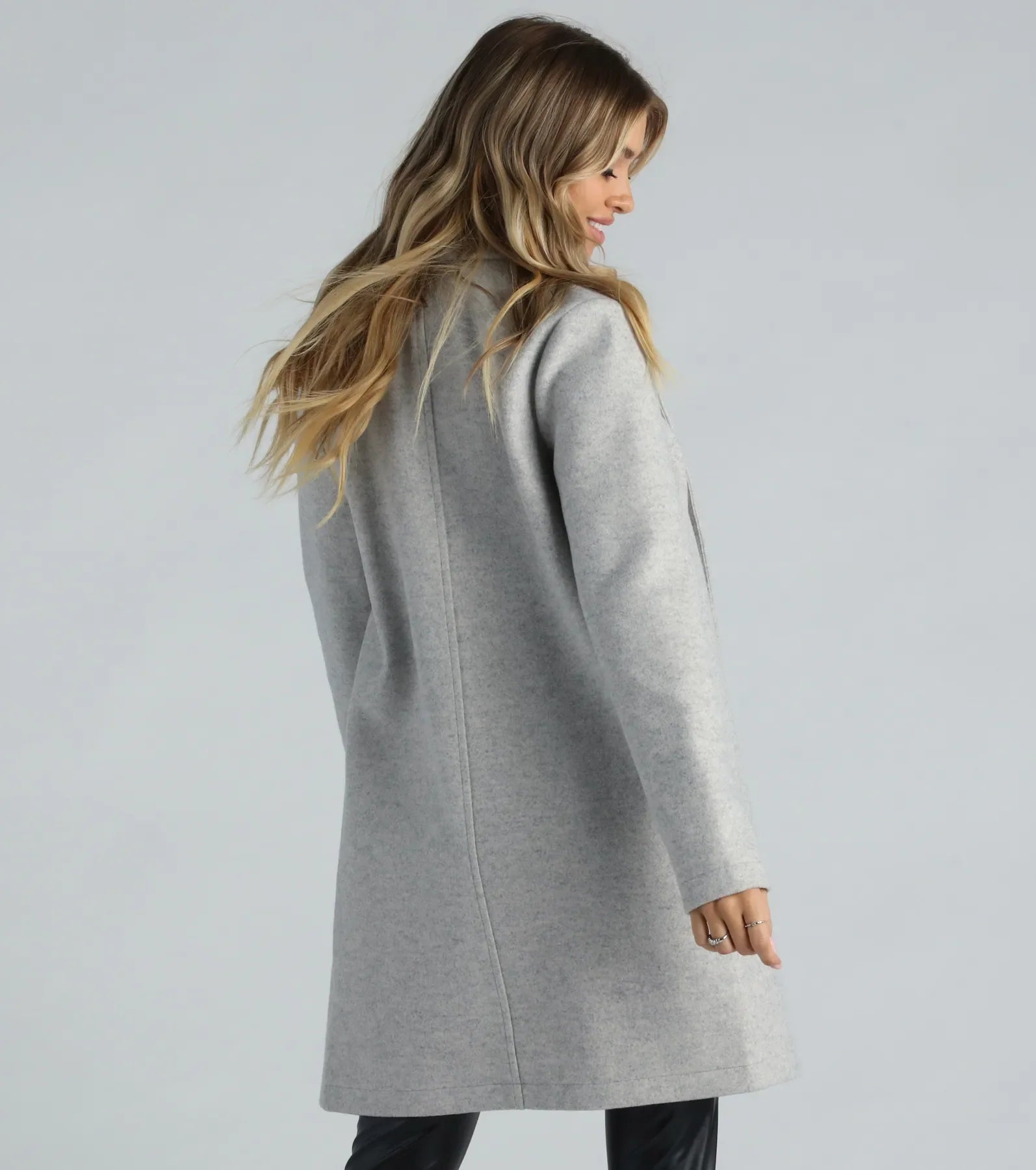 Always A Classic Faux Wool Trench Coat