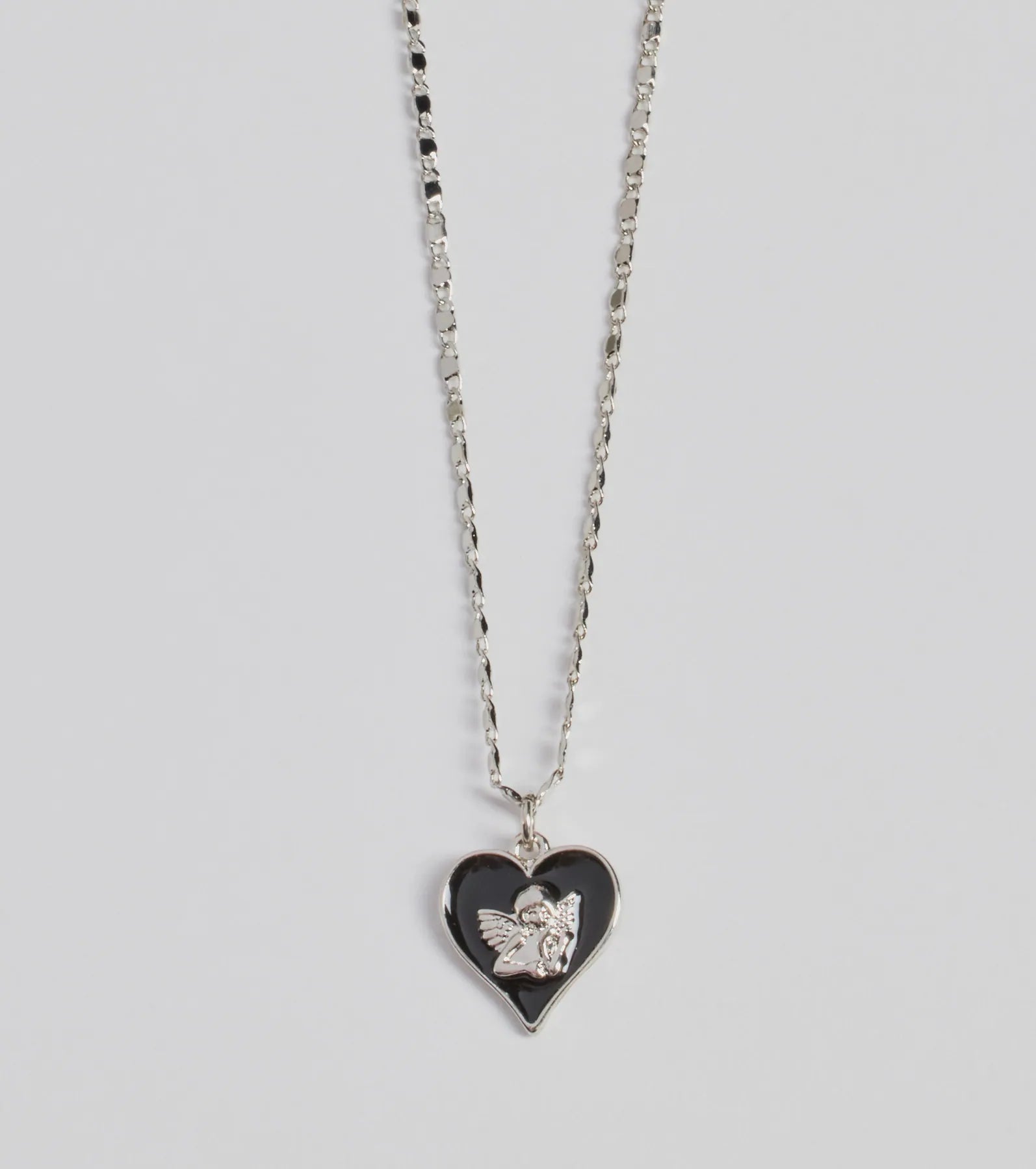 Adorable Vibe Angel Heart Charm Necklace