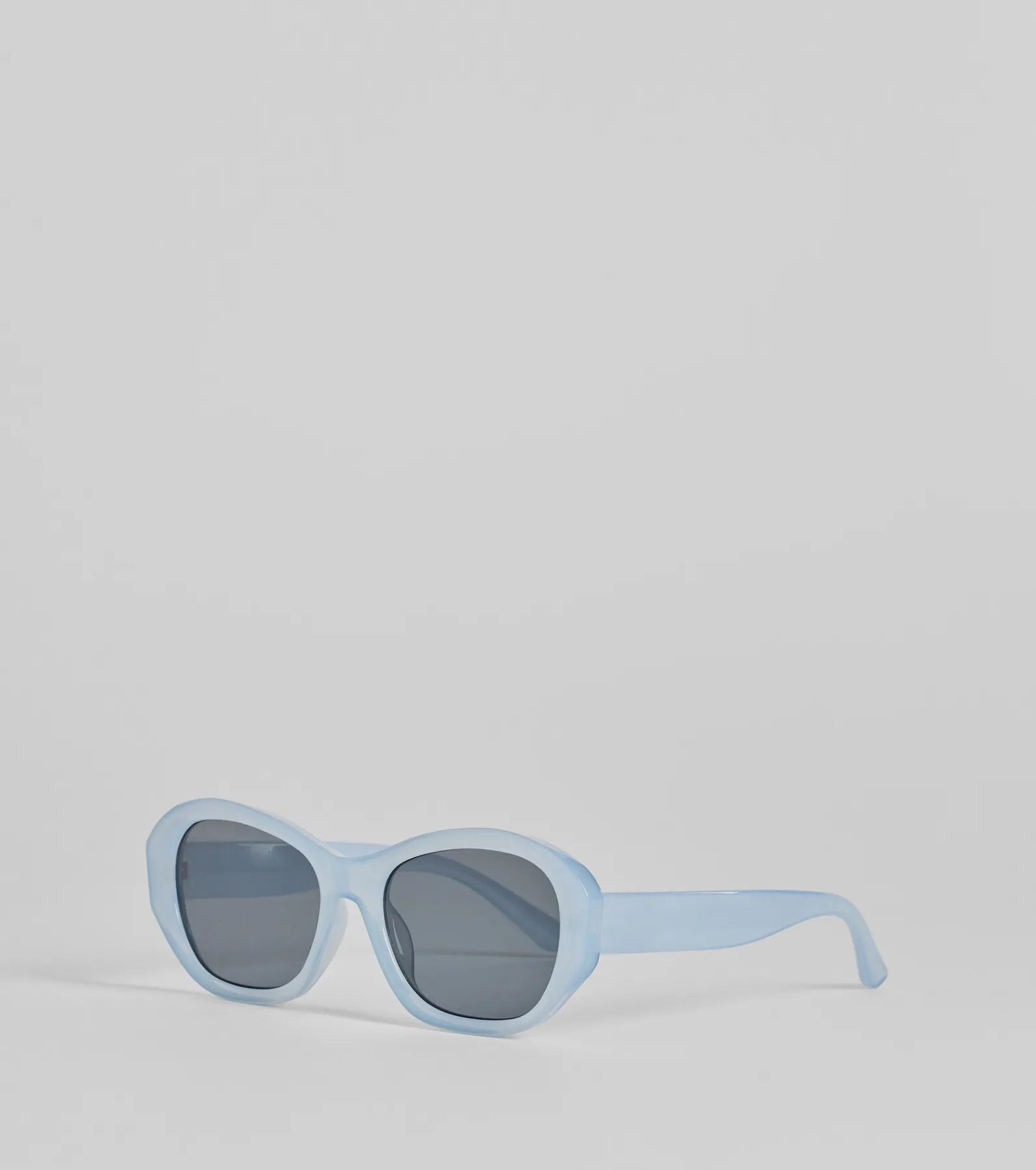 Trend Factor Angled Oval Sunglasses