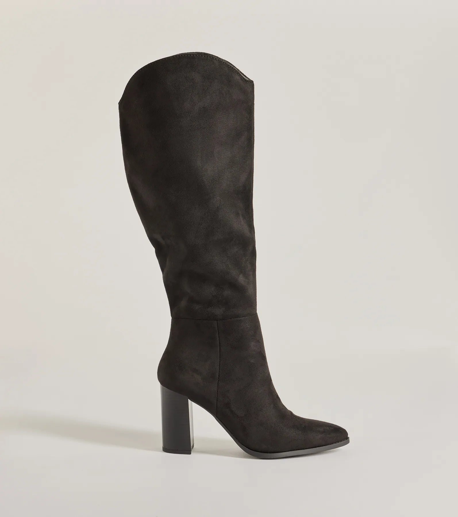 Chic Statement Faux Suede Knee-High Boots