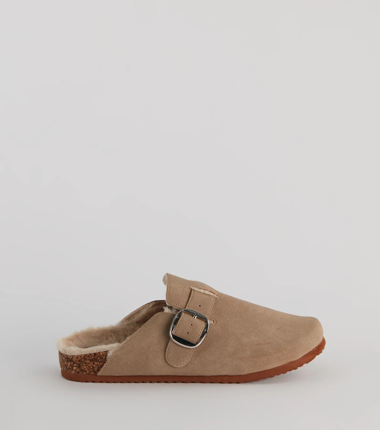 Cozy Up Faux Sherpa Lined Buckle Strap Clogs