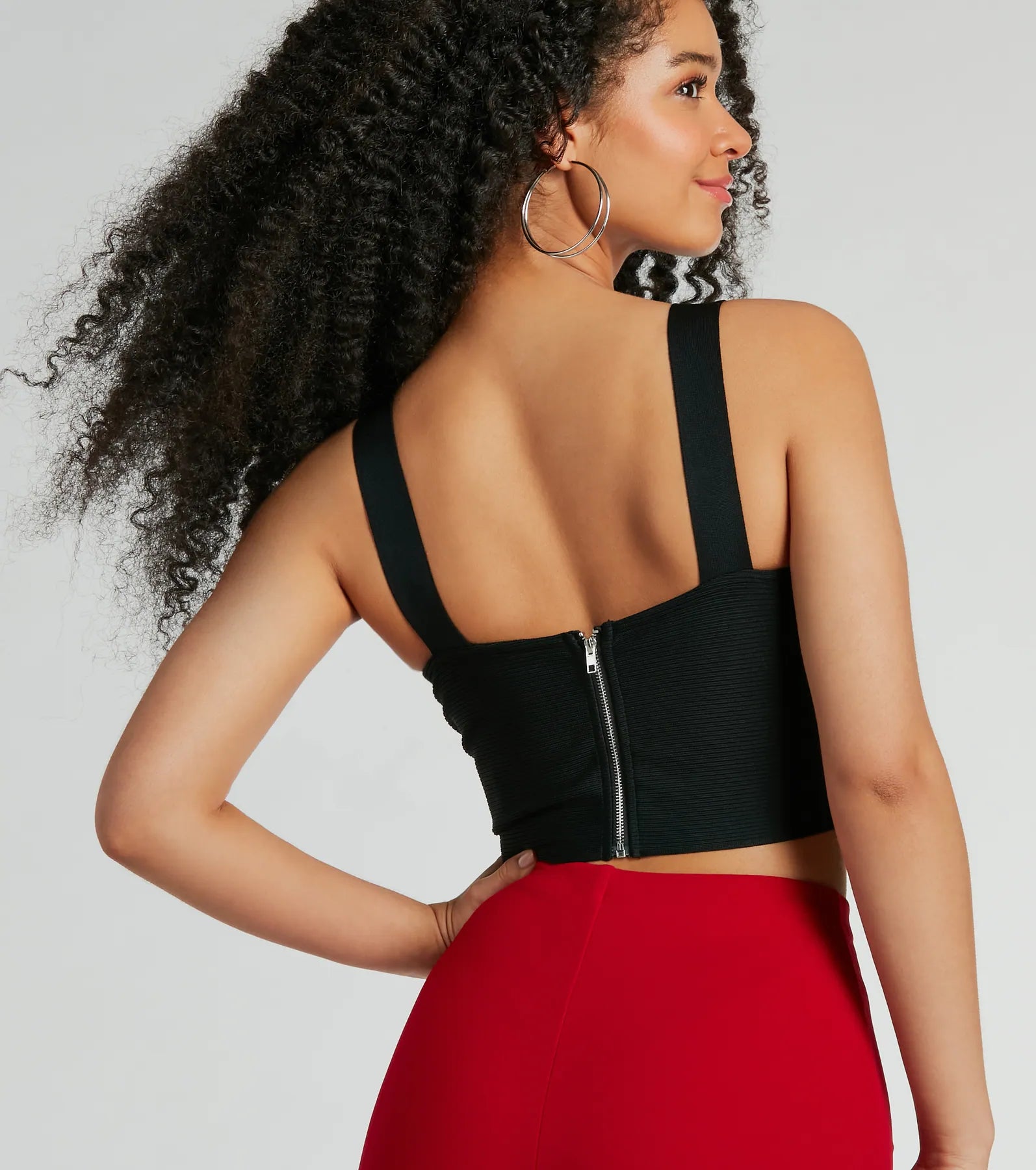 Hot List Sleeveless Bandage Crop Top