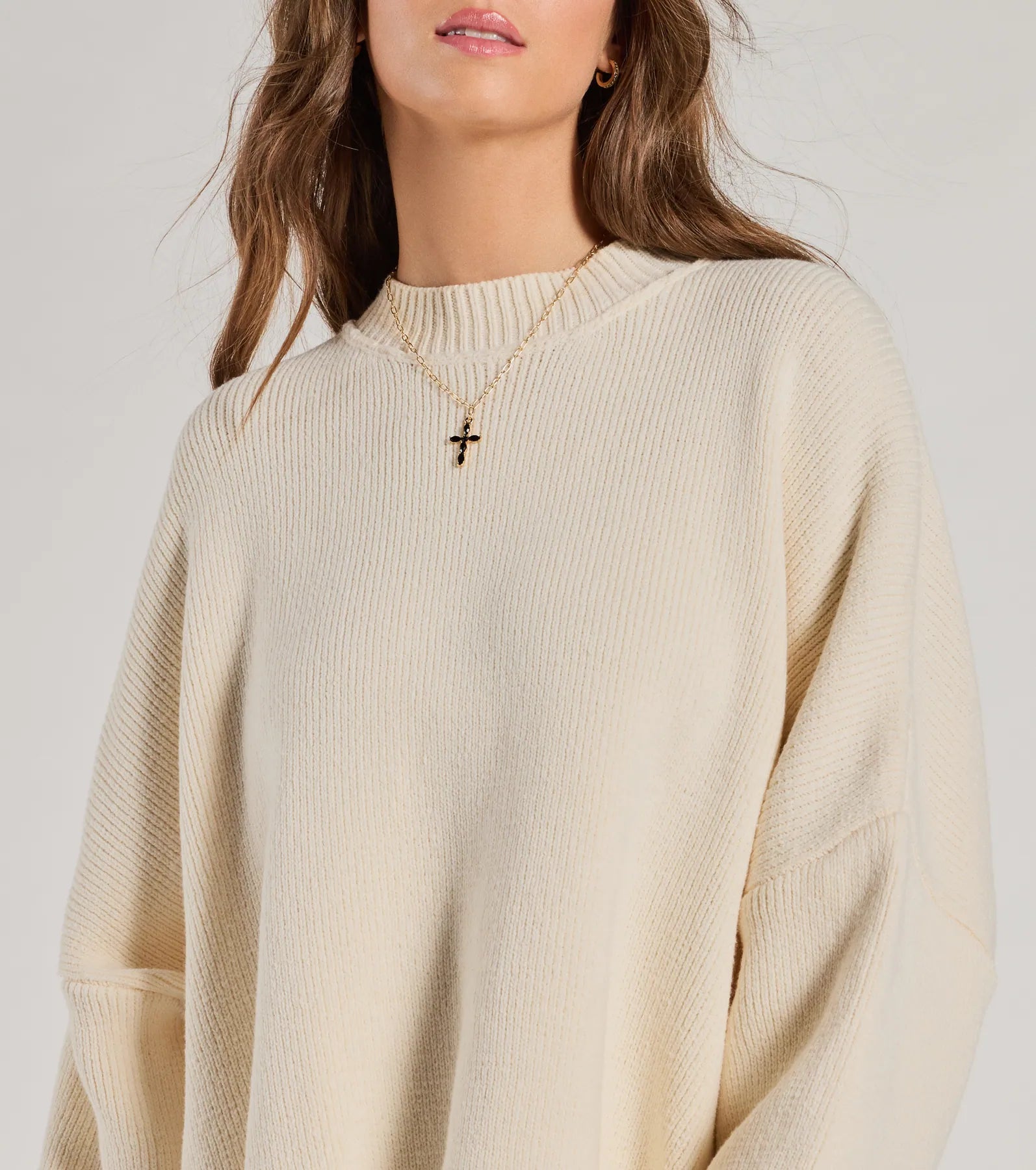 Cozy Style Ribbed Knit Oversized Sweater