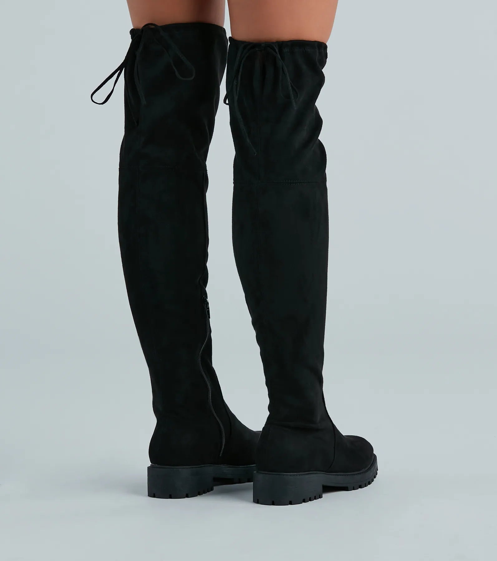 Catch My Drift Over-The-Knee Lug Boots