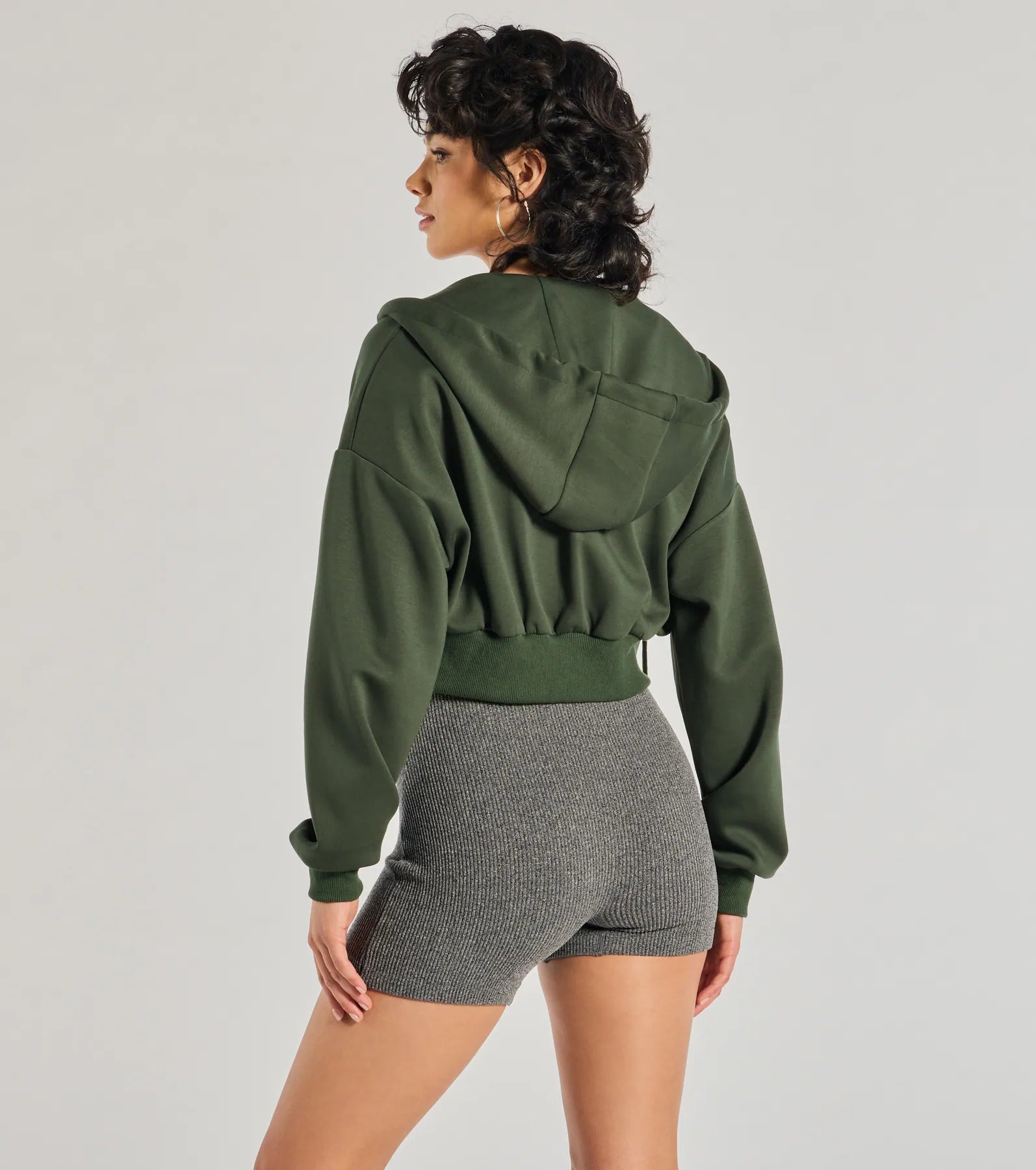 Chill Zone Crop Hoodie With Pockets