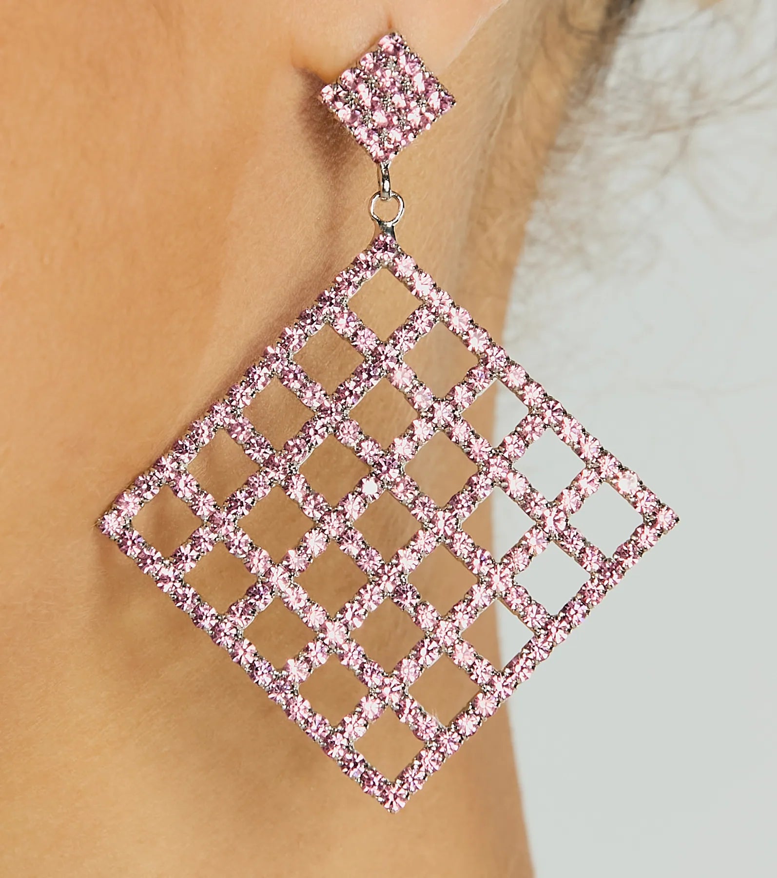 Decadent Beauty Rhinestone Caged Earrings