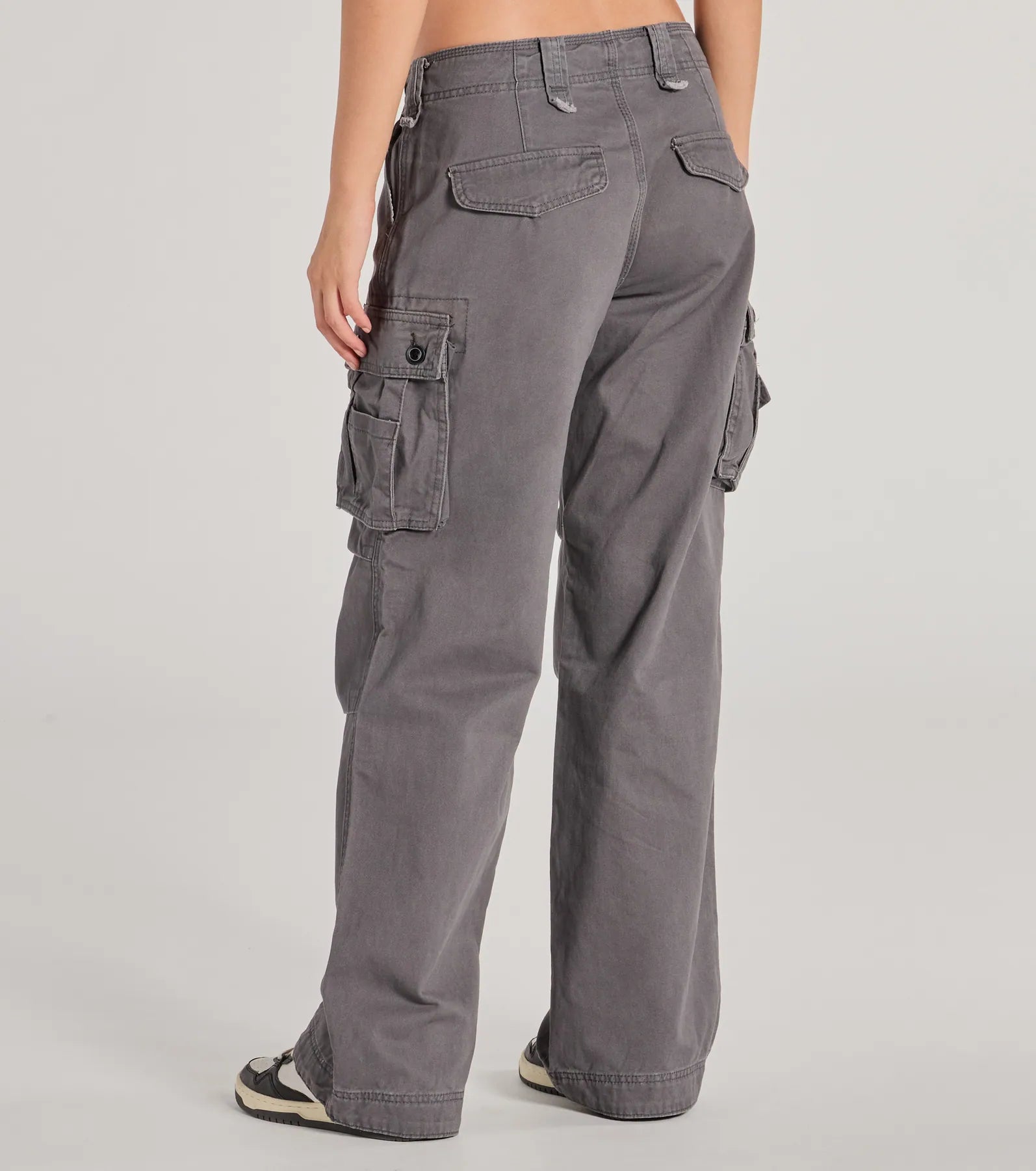 Step It Up Mid-Rise Twill Cargo Pants