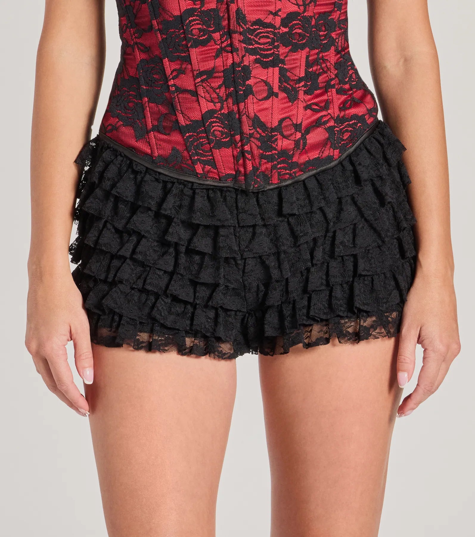 Chic Fairytale Tiered Lace Hot Shorts