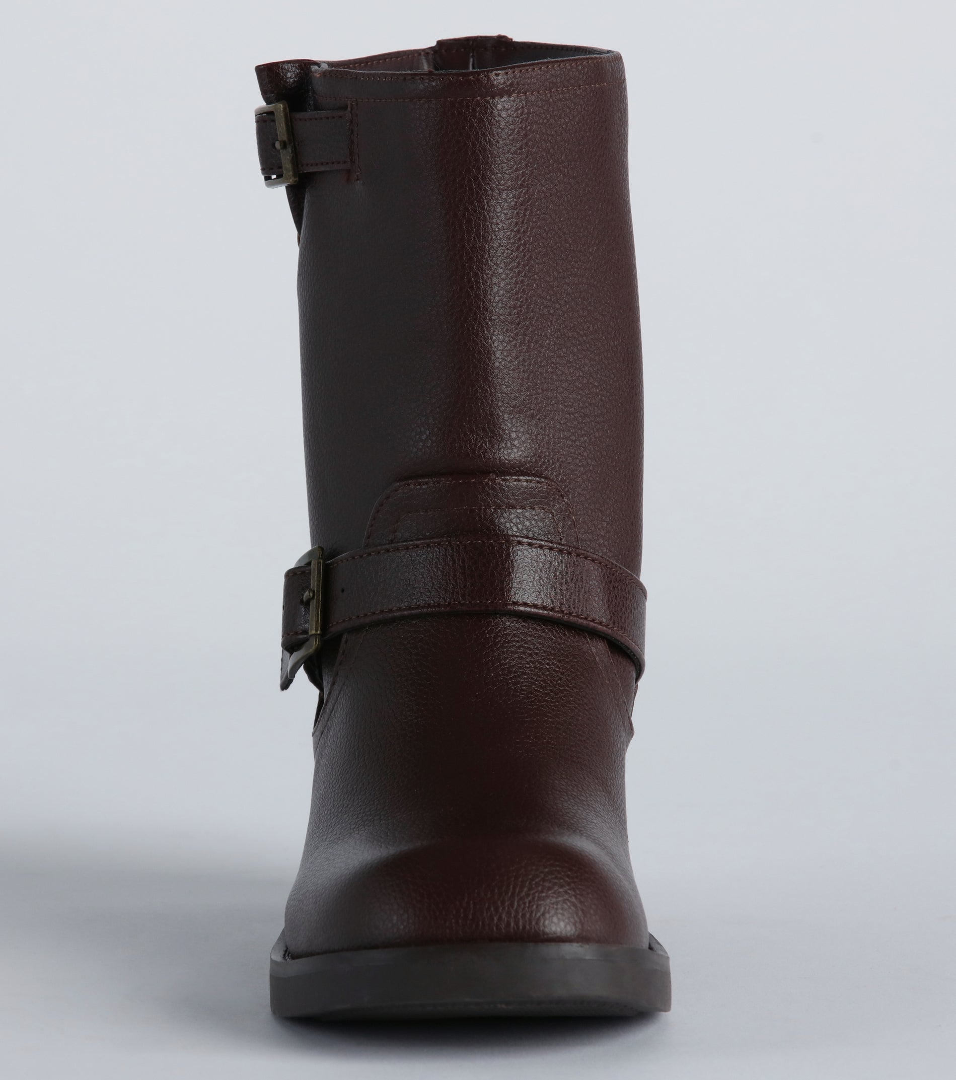 Edge It Up Faux Leather Biker Boots