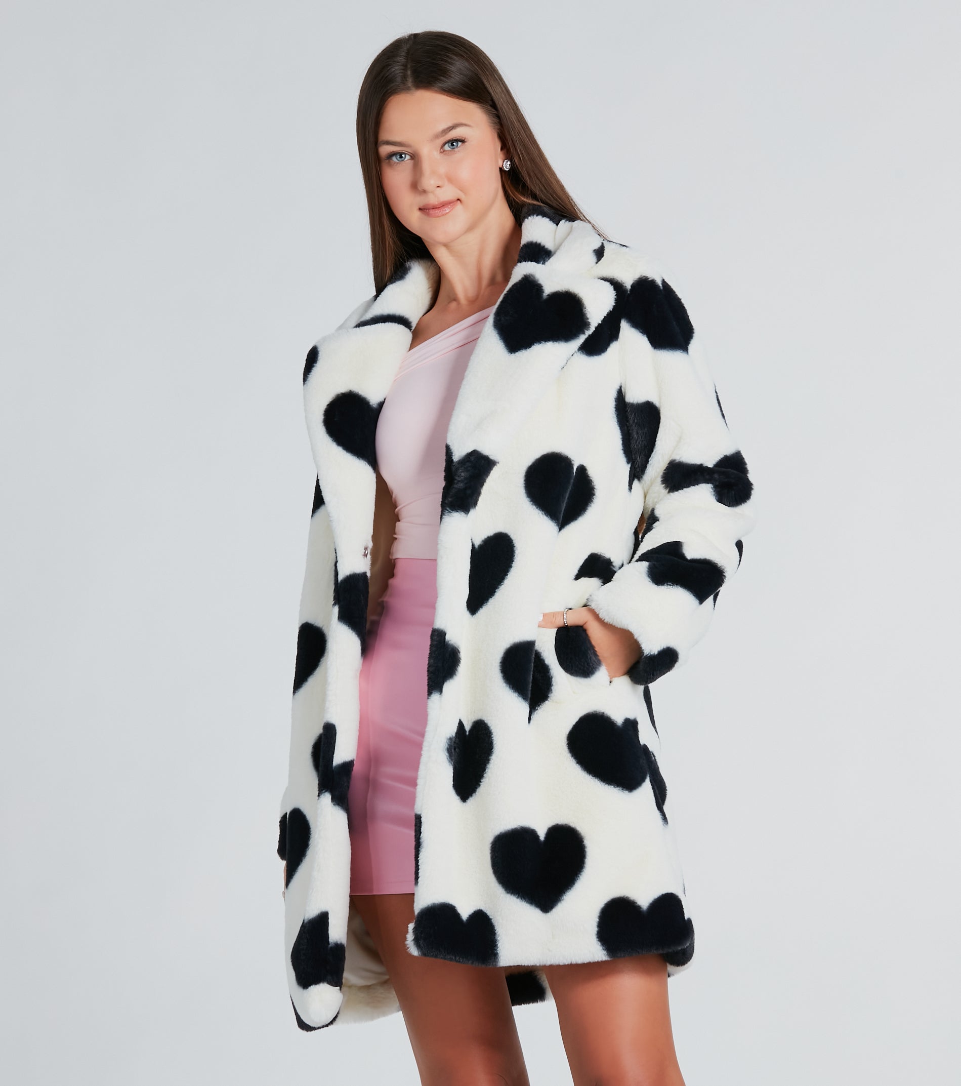 Lovestruck Faux Fur Heart Coat