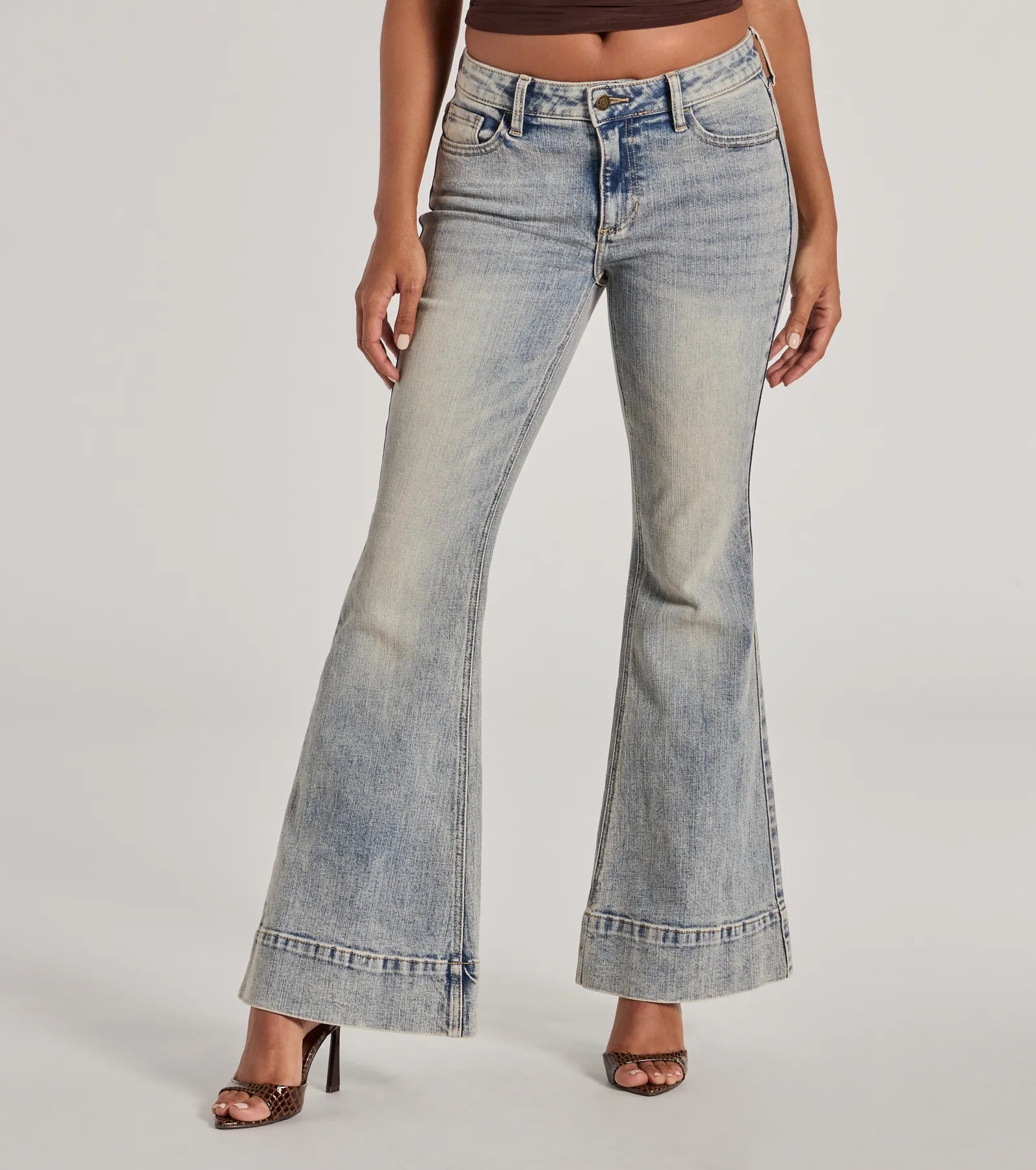 So Fab Mid-Rise Flared Tinted Wash Denim Jeans