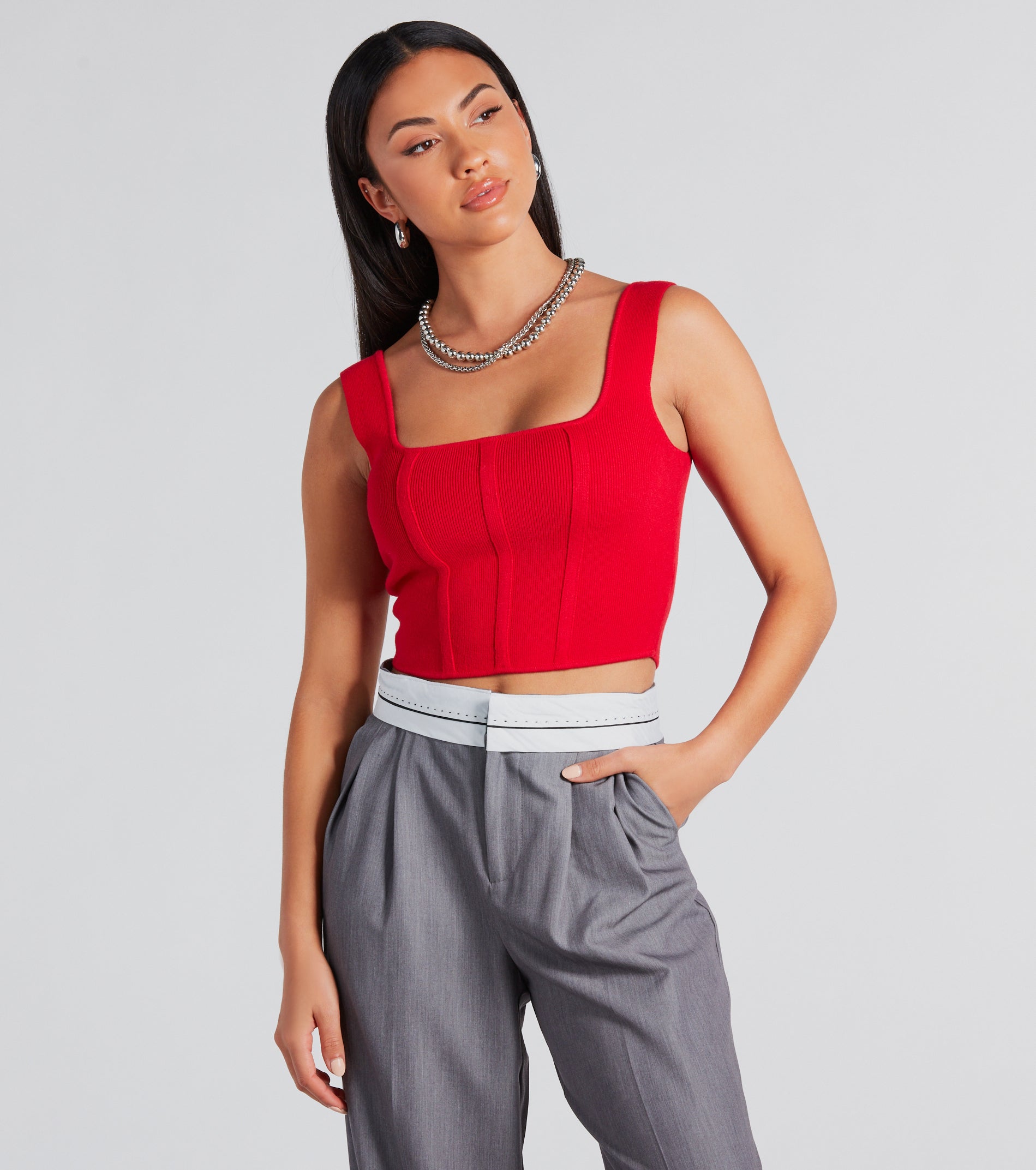 Looking Snatched Cropped Corset Tank