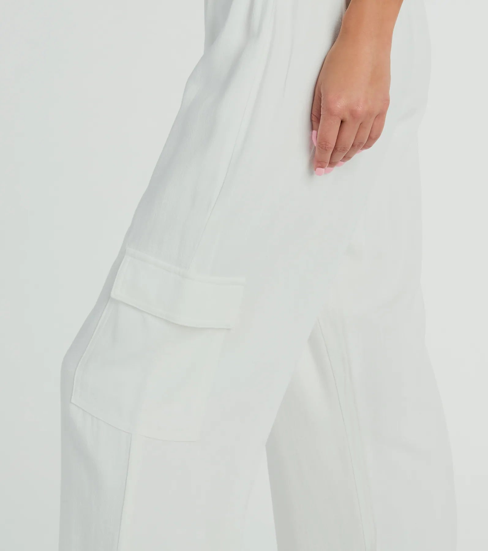 Golden Hour High-Rise Cargo Wide-Leg Linen Pants