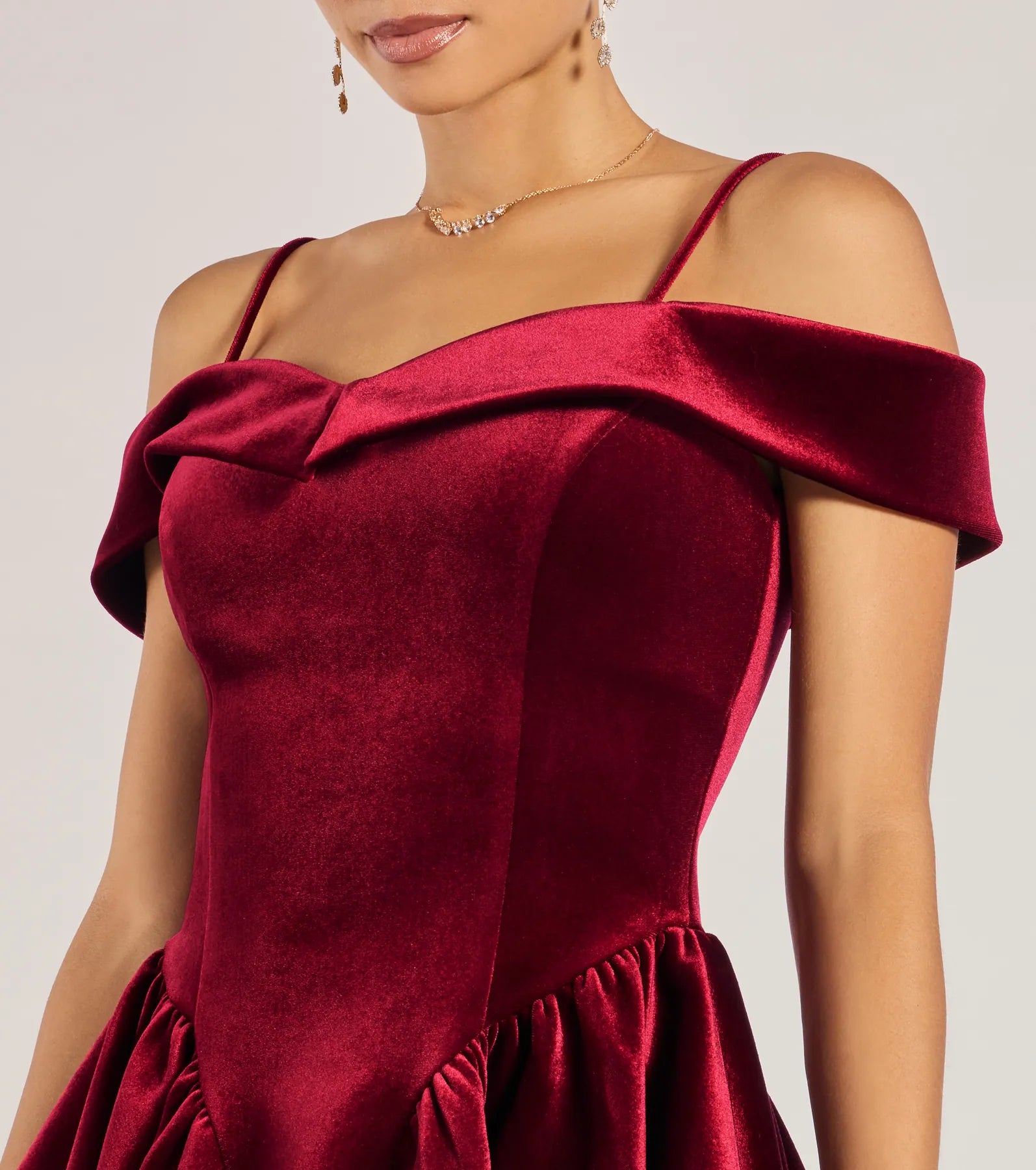 Andie Velvet Drop Waist Skater Dress