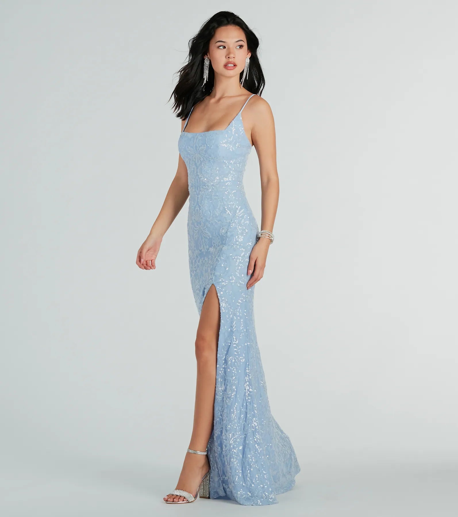 Kailani Formal Sequin Slit Mermaid Dress