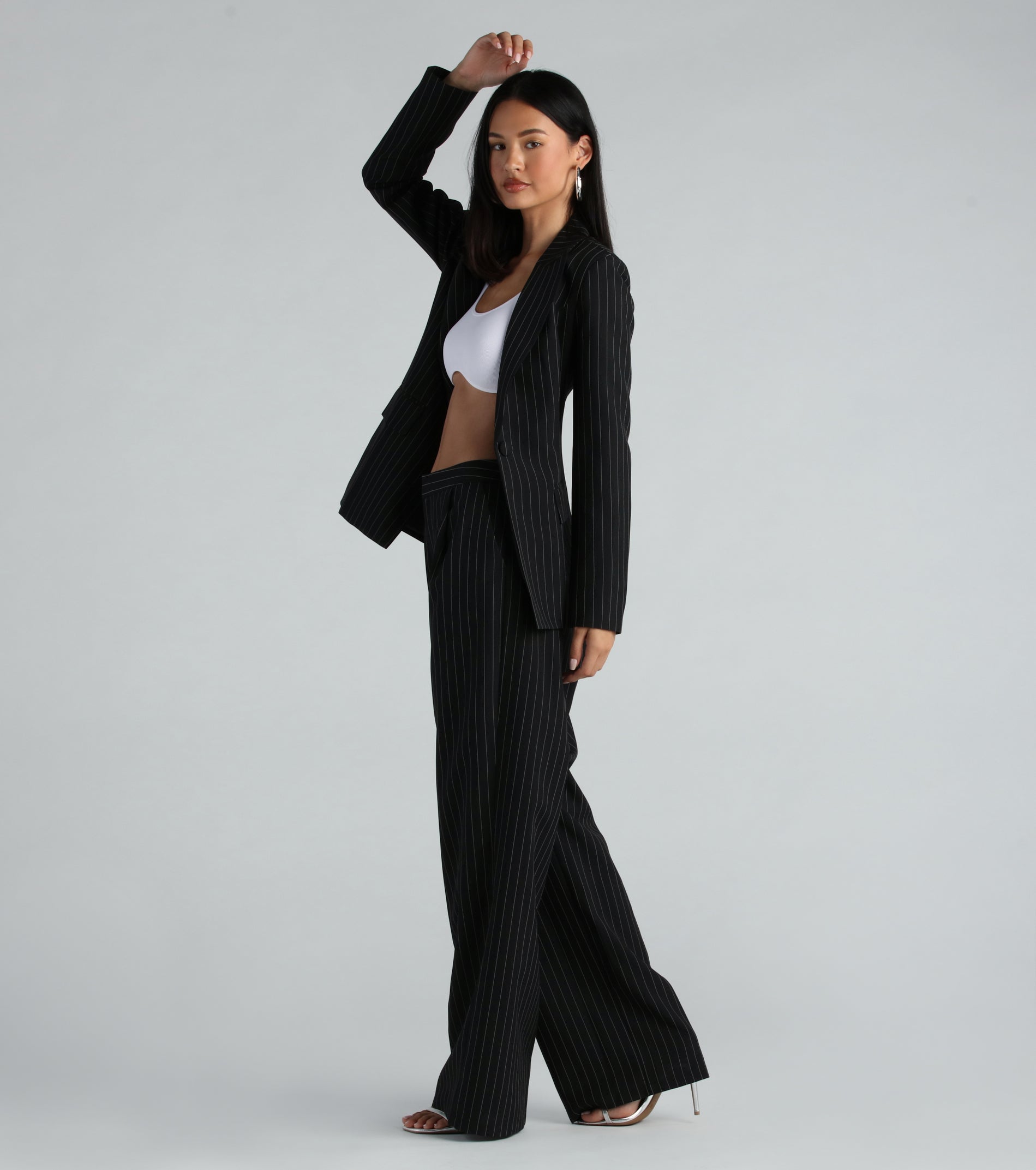 Iconic Vibes Pinstripe Trouser Pants