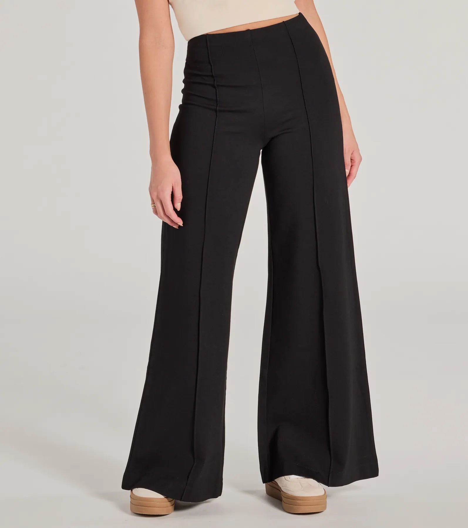 Classic And Chic Wide-Leg Trouser Pants