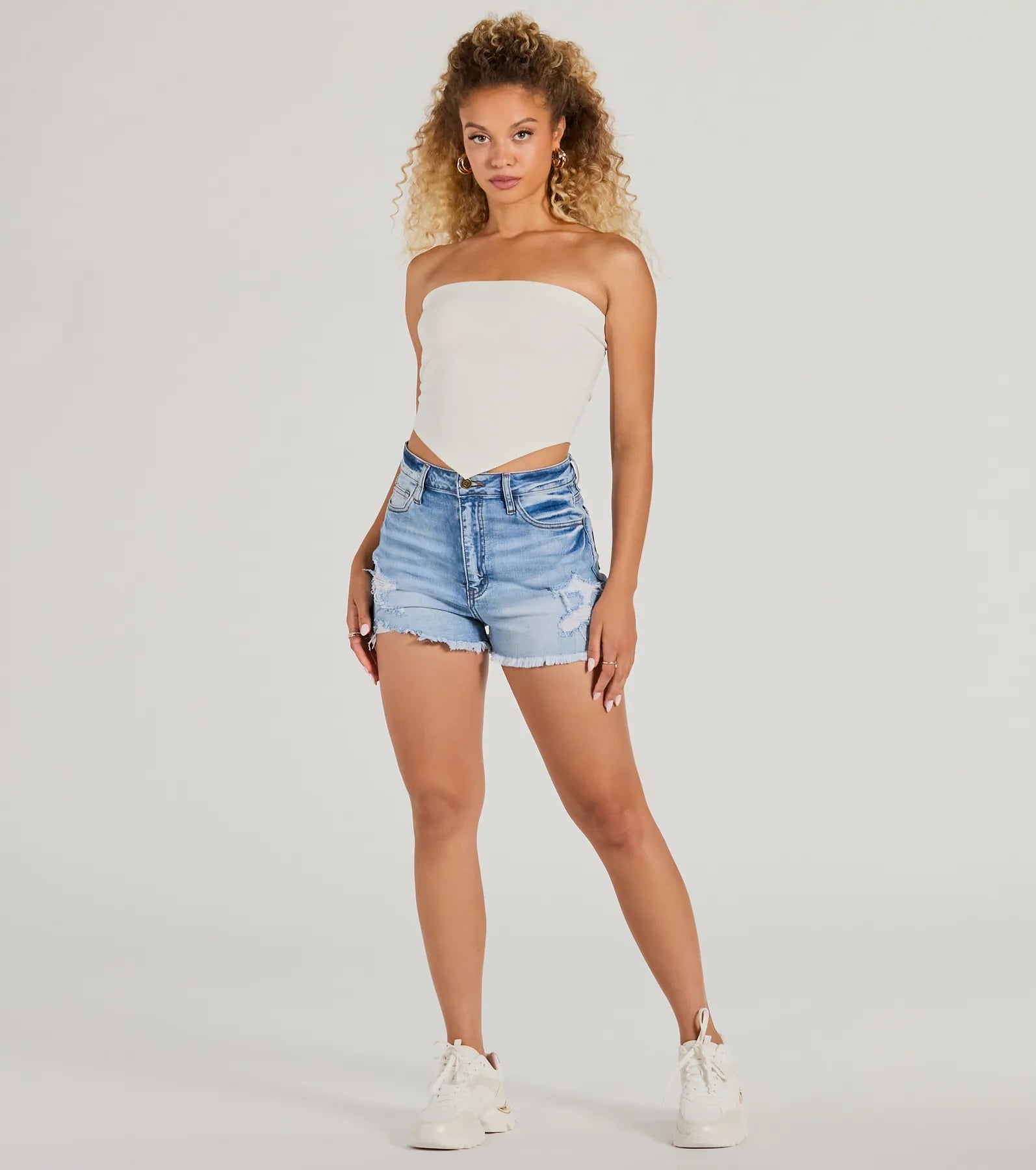 Flirty Focus Strapless Rib Knit Tube Crop Top