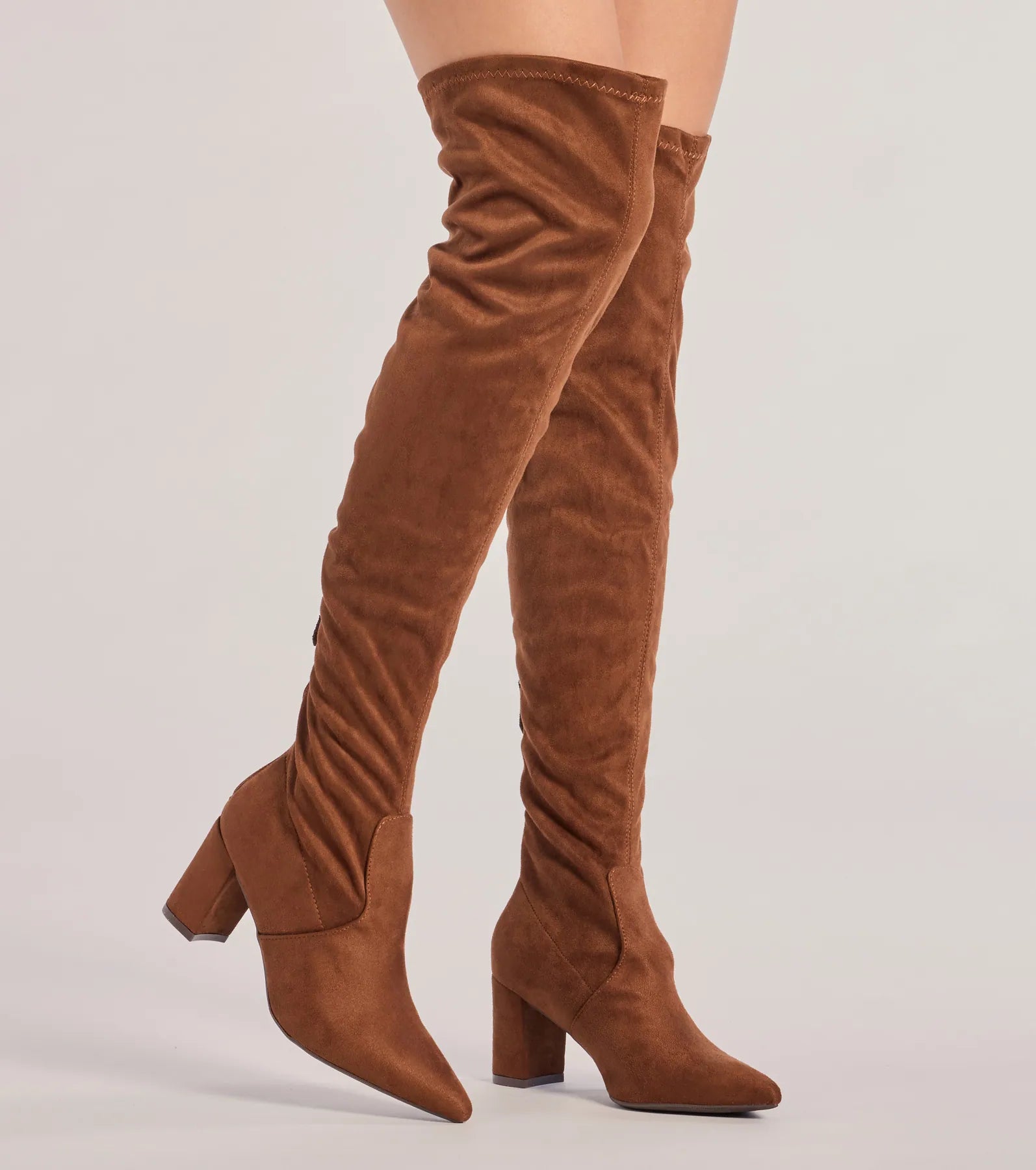 Feelin' Fab Faux Suede Over-The-Knee Boots