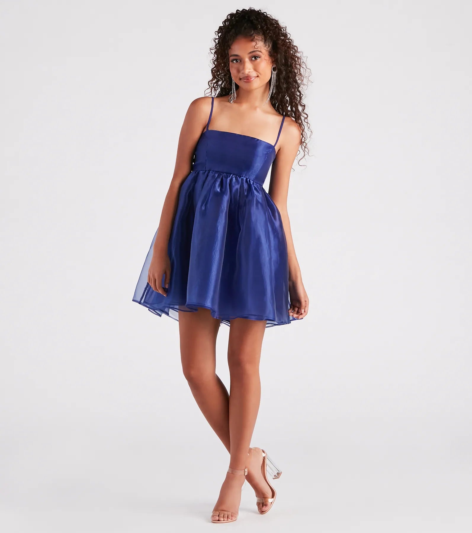 Harlow Square Neck Babydoll Party Dress