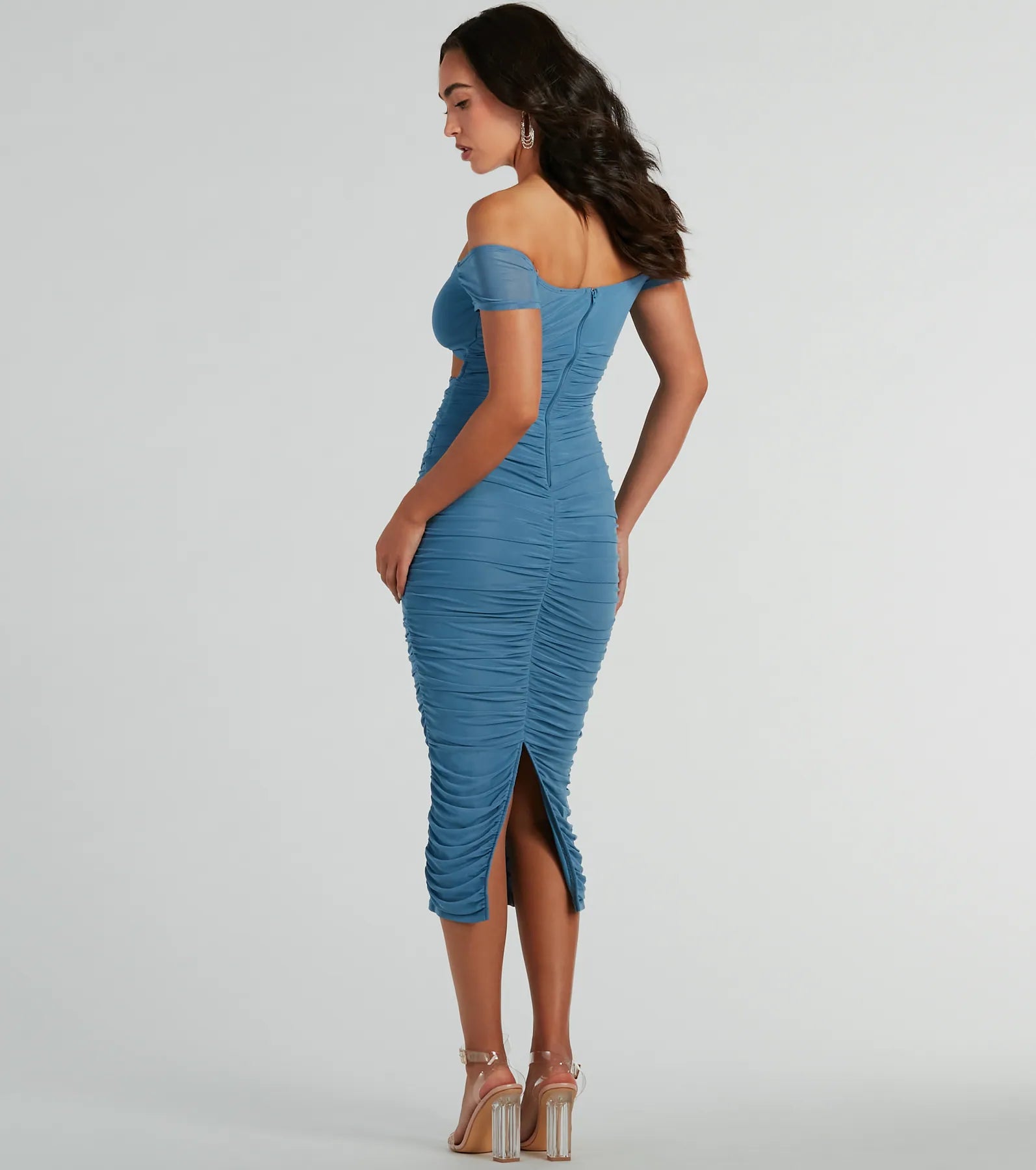 Curves For Days Off-The-Shoulder Midi Dress