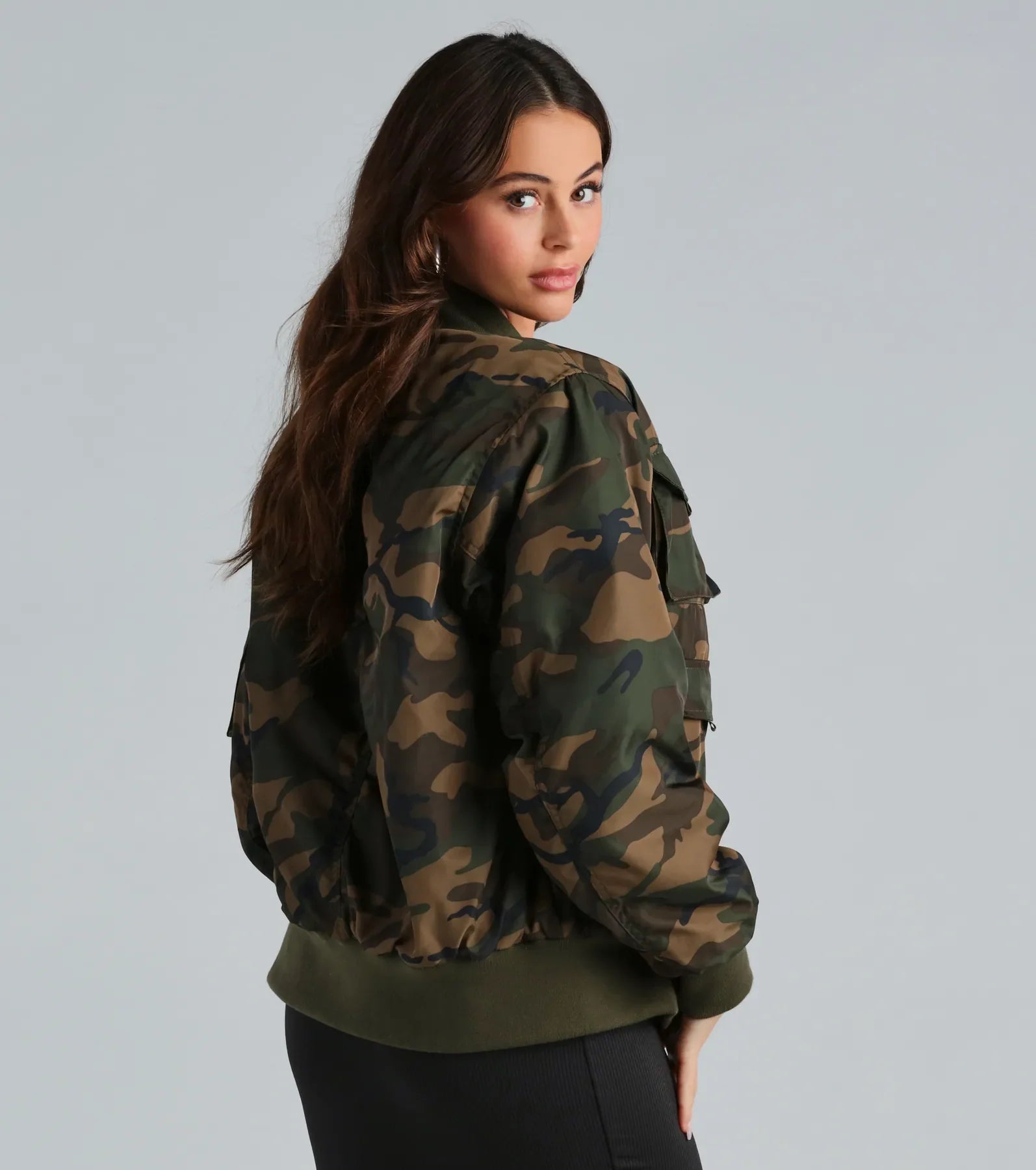 Mission Accomplished Camouflage Bomber Jacket