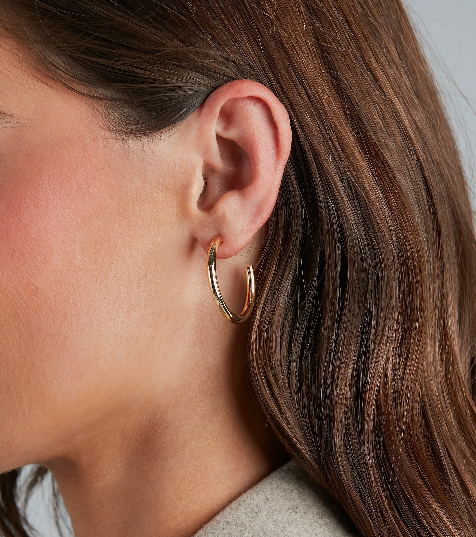 Sleek 14K Gold Plated Small Hoop Earrings