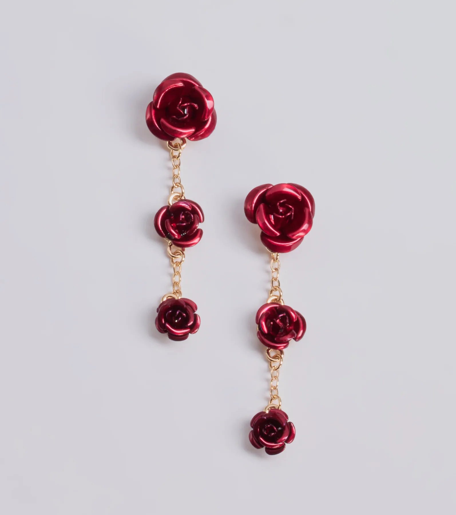 Enchanted Beauty Rosette Linear Earrings