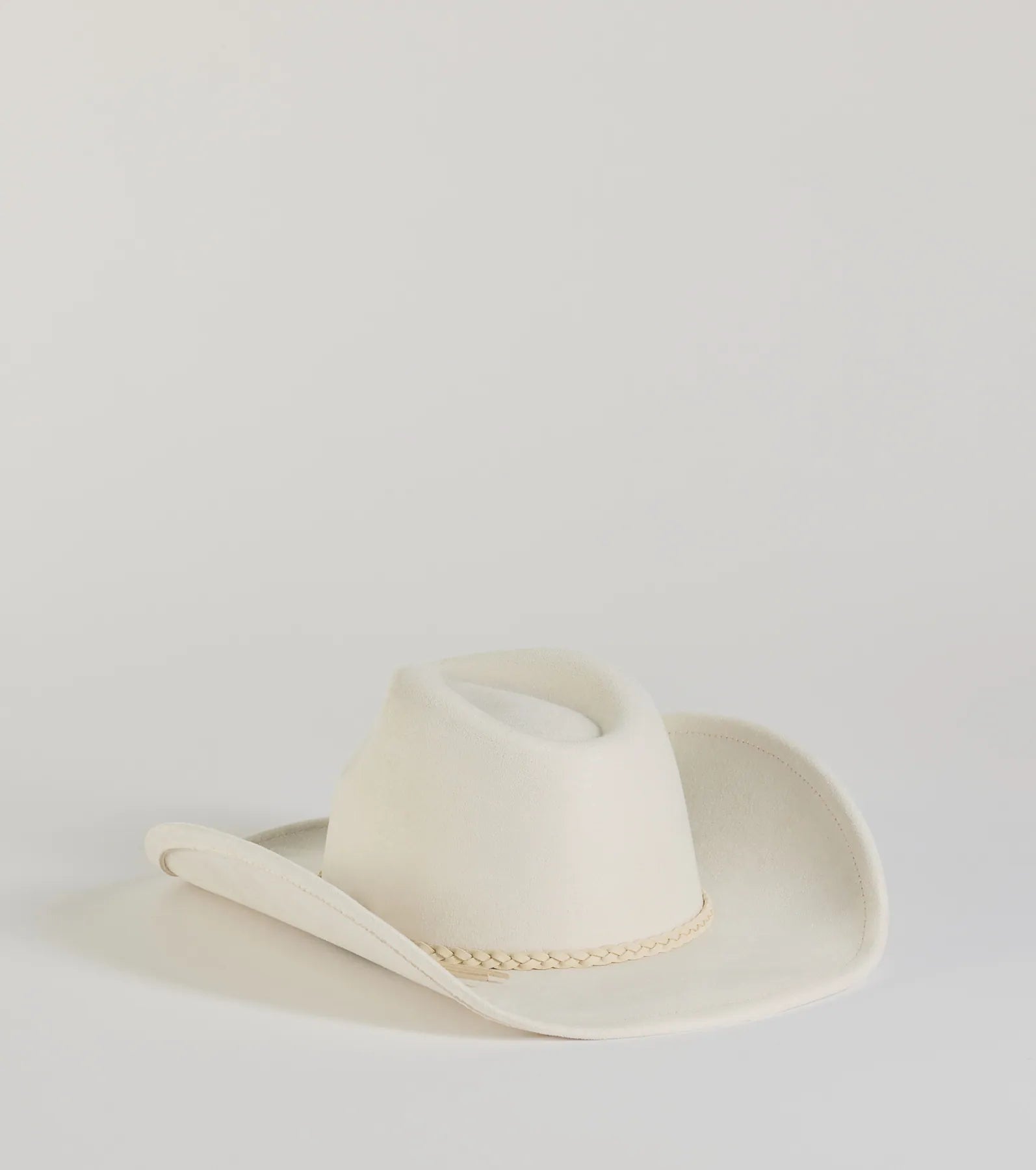 Wild West Braid Faux Suede Cowboy Hat