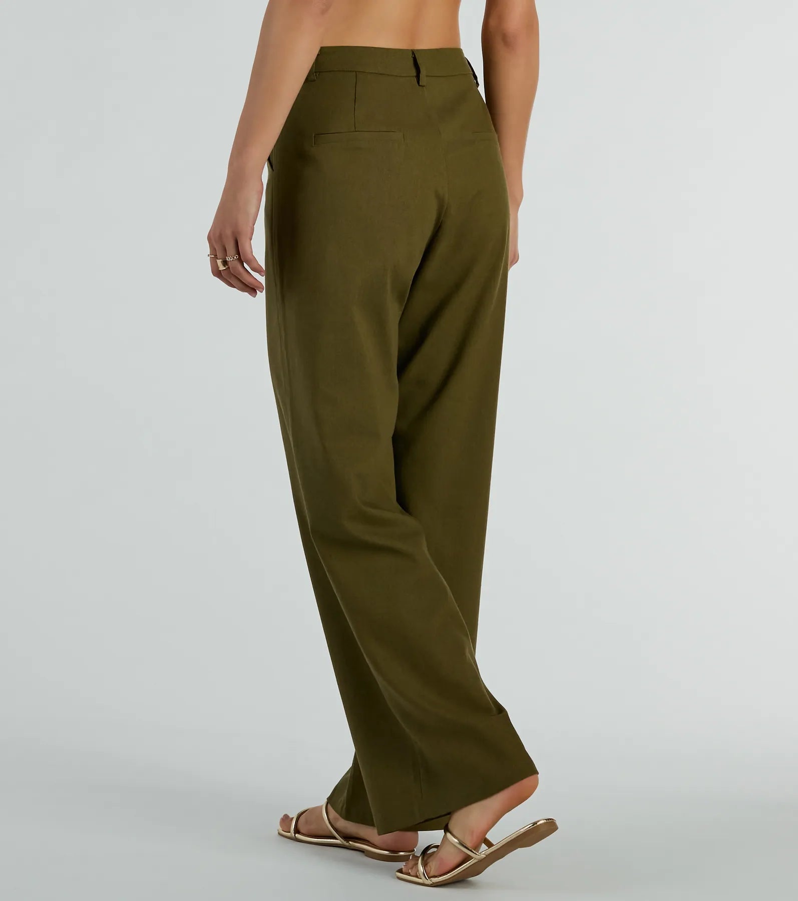 Cutest Babe Wide Leg Linen Trouser Pants