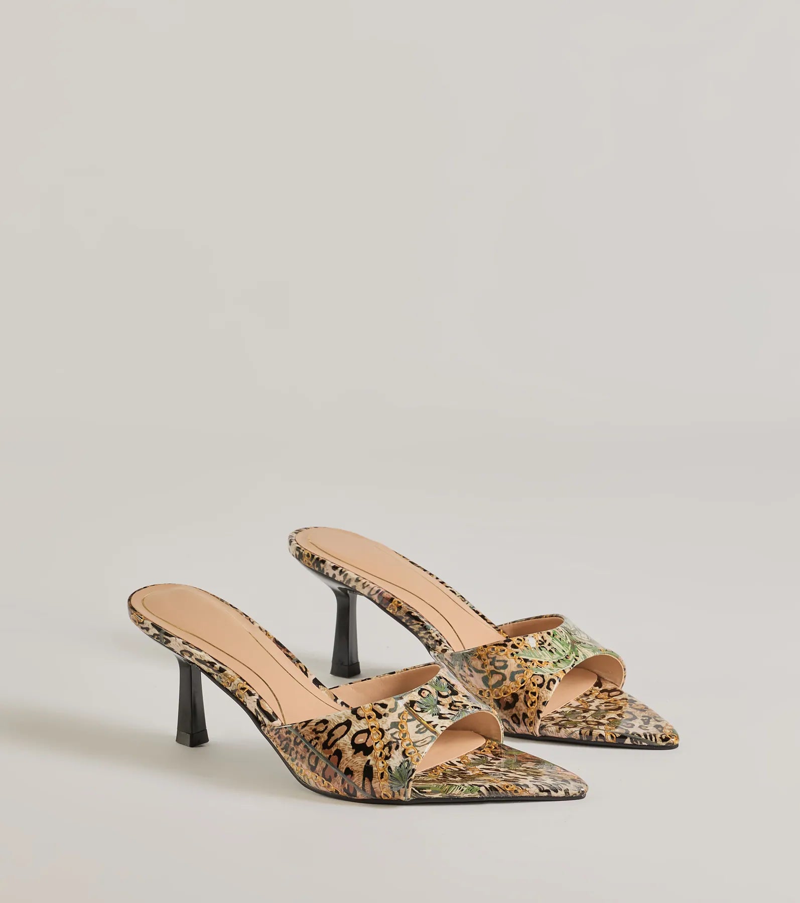 Roaring Luxe Leopard Print Stiletto Mules