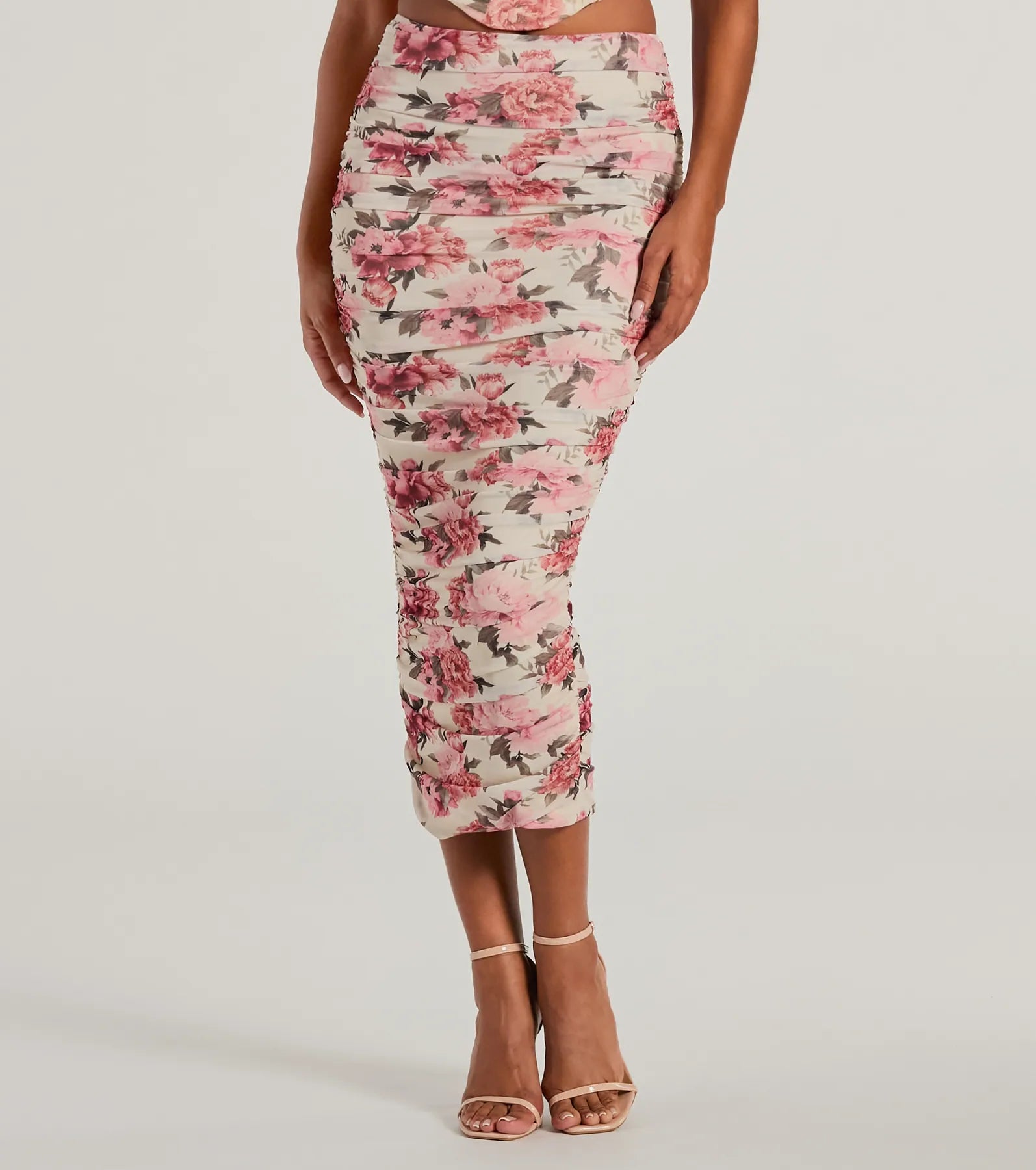 Blooming Bliss High-Rise Bodycon Floral Maxi Skirt