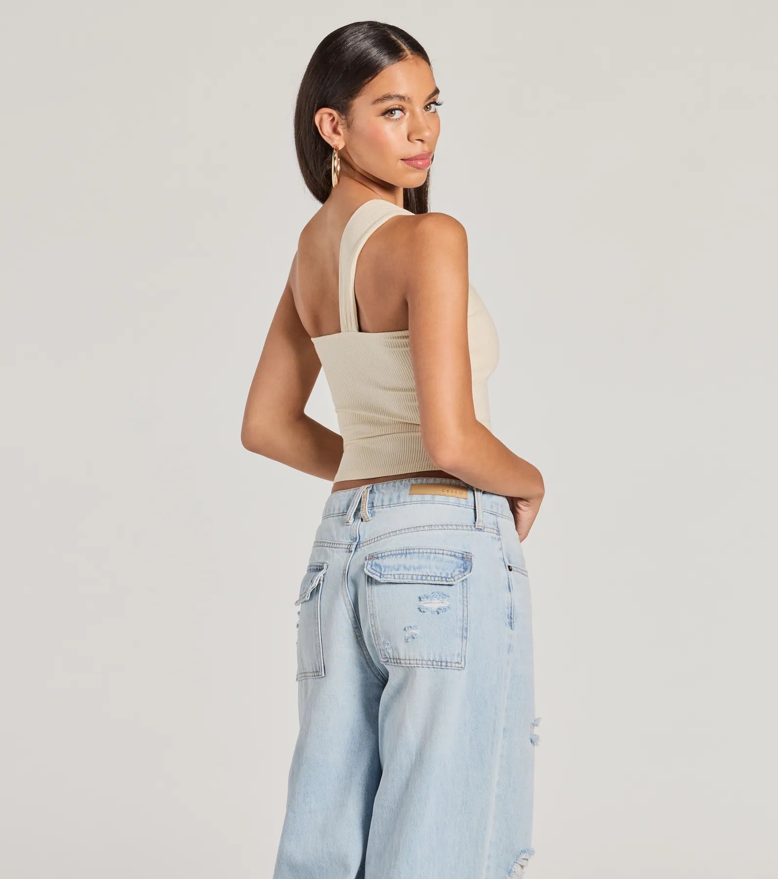 Cutely Charming One-Shoulder Crop Top