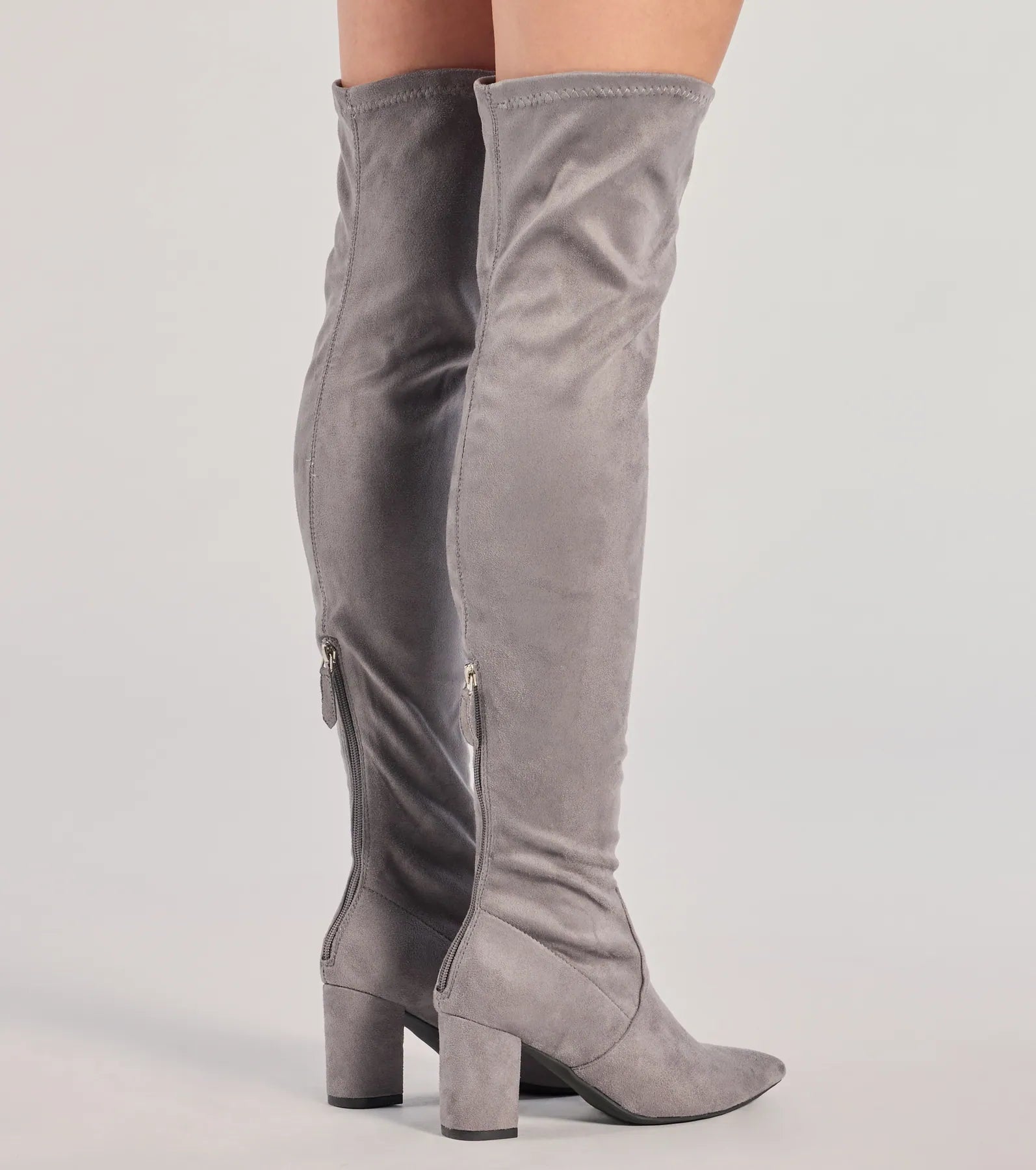 Feelin' Fab Faux Suede Over-The-Knee Boots