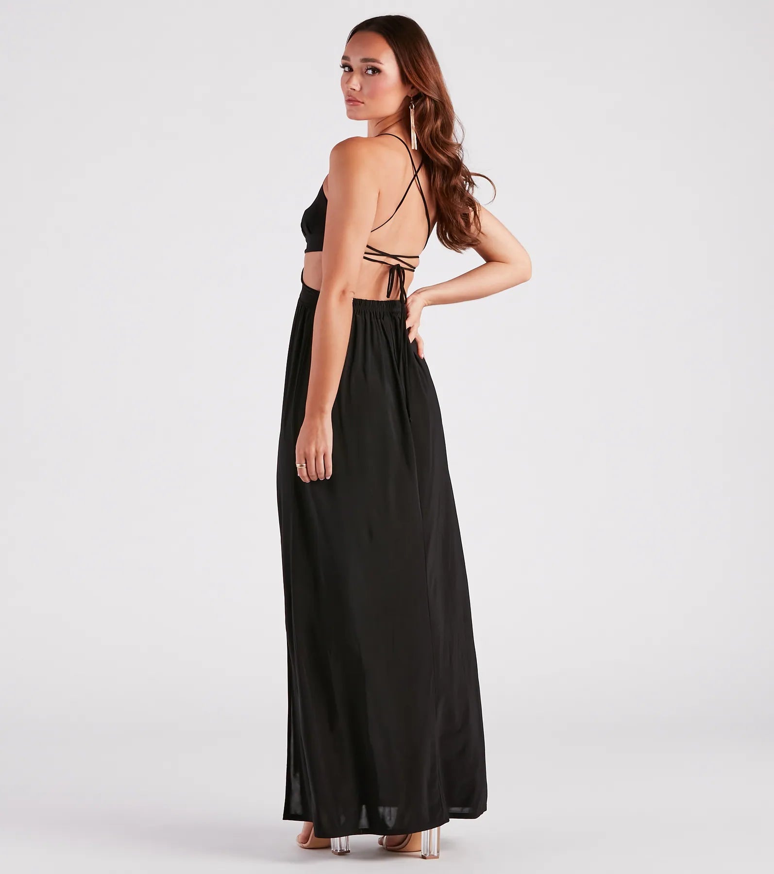 Pretty In Paradise Strappy Cutout Maxi Dress