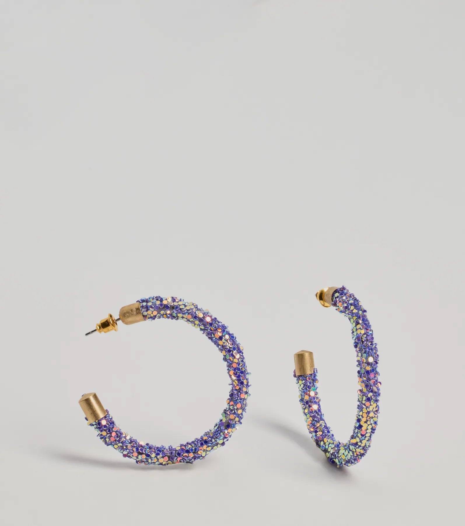 Glowing Nights Iridescent Hoop Earrings